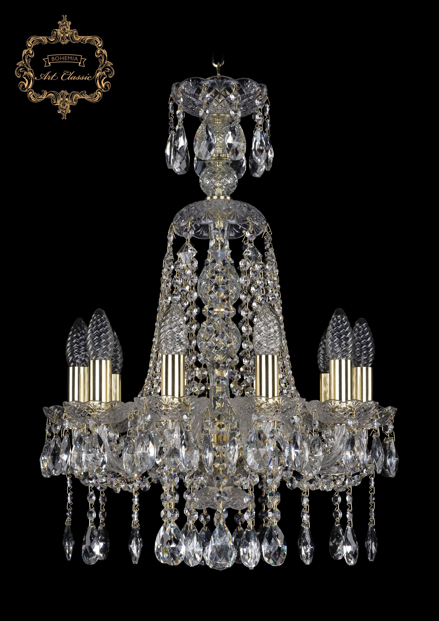 Подвесная хрустальная люстра 11.12 Art Classic 11.12.10.141.XL-62.Gd.Sp