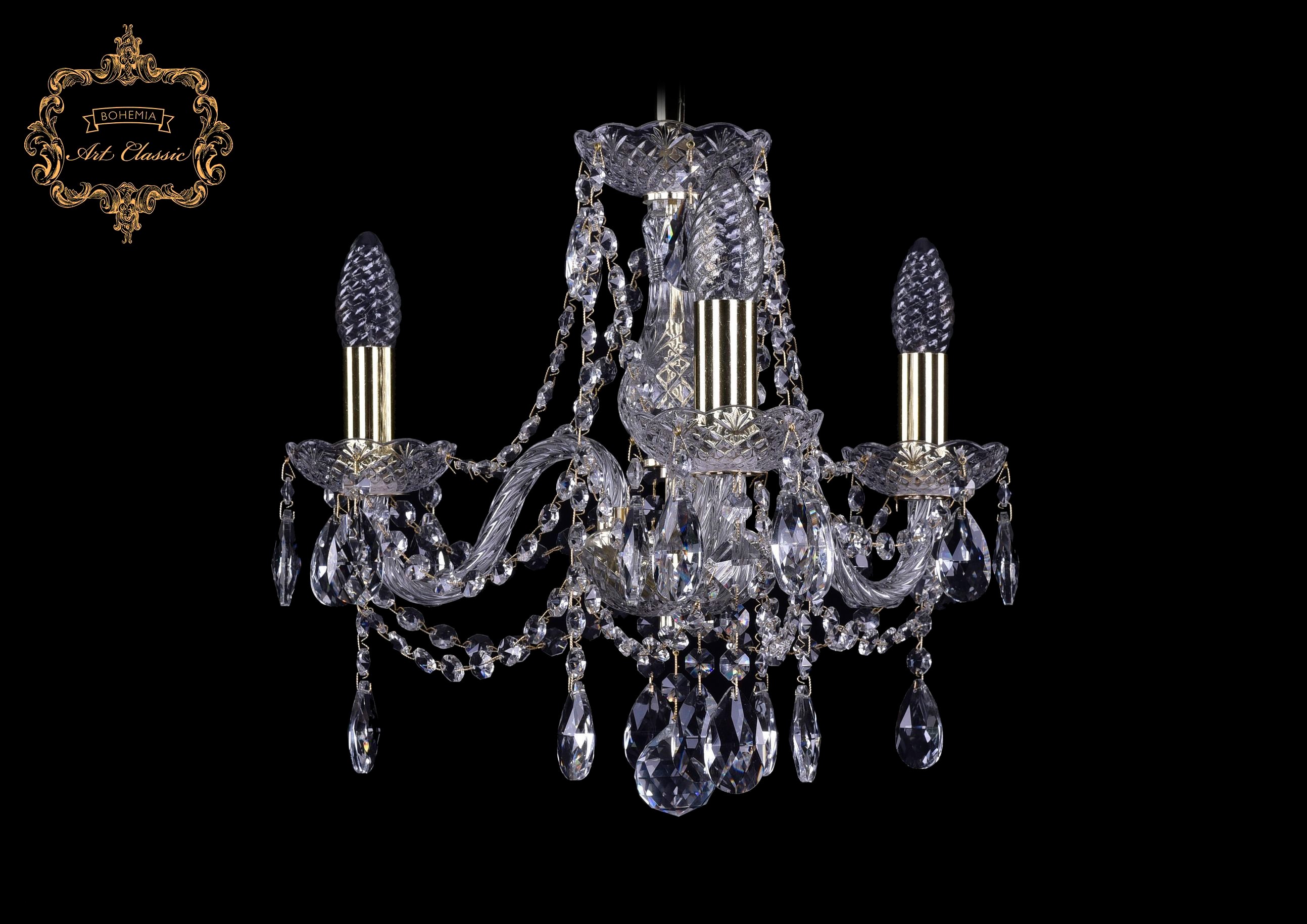 Подвесная хрустальная люстра 11.12 Art Classic 11.12.3.141.Gd.Sp