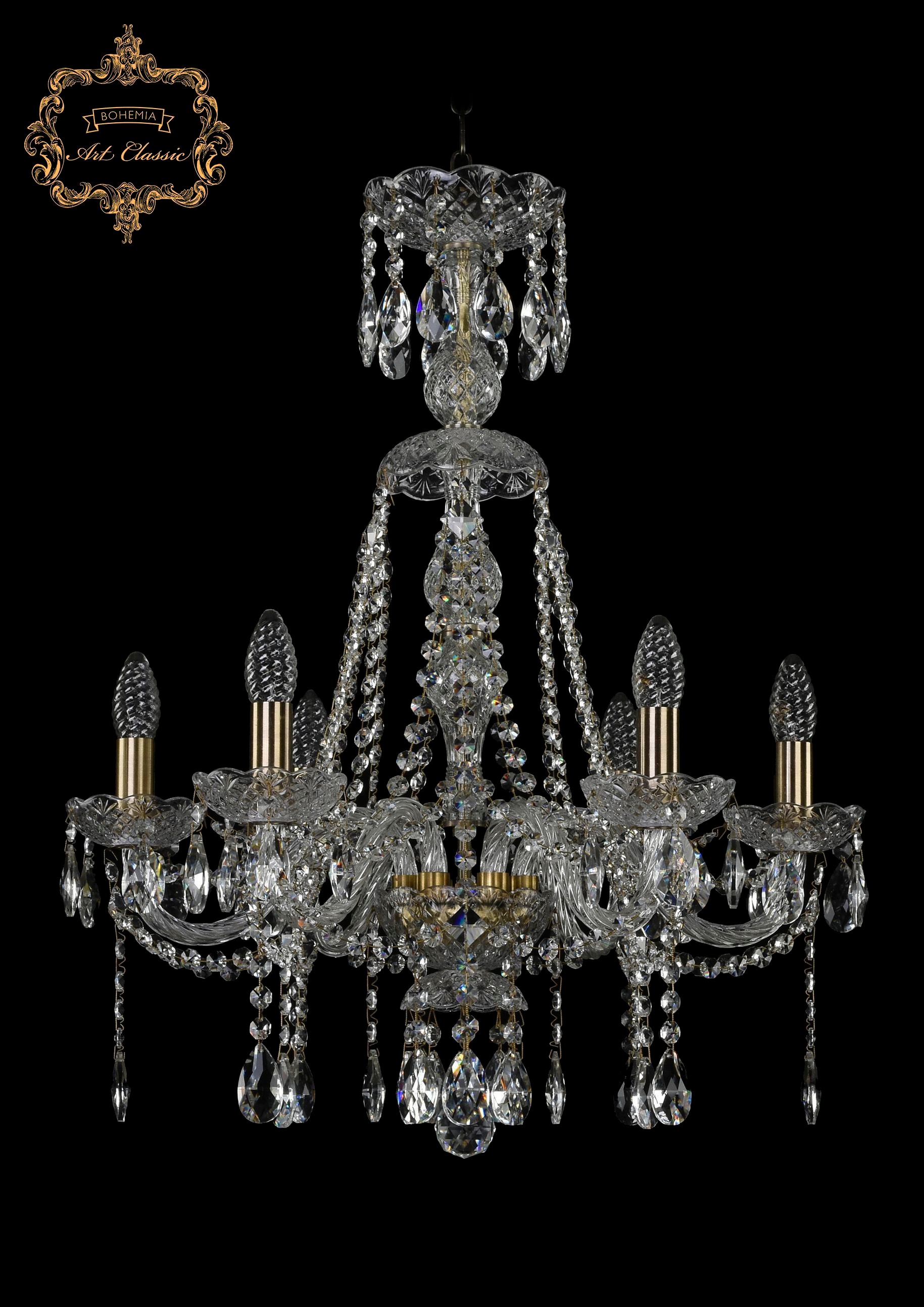Подвесная хрустальная люстра 11.12 Art Classic 11.12.6.195.XL-68.Br.Sp