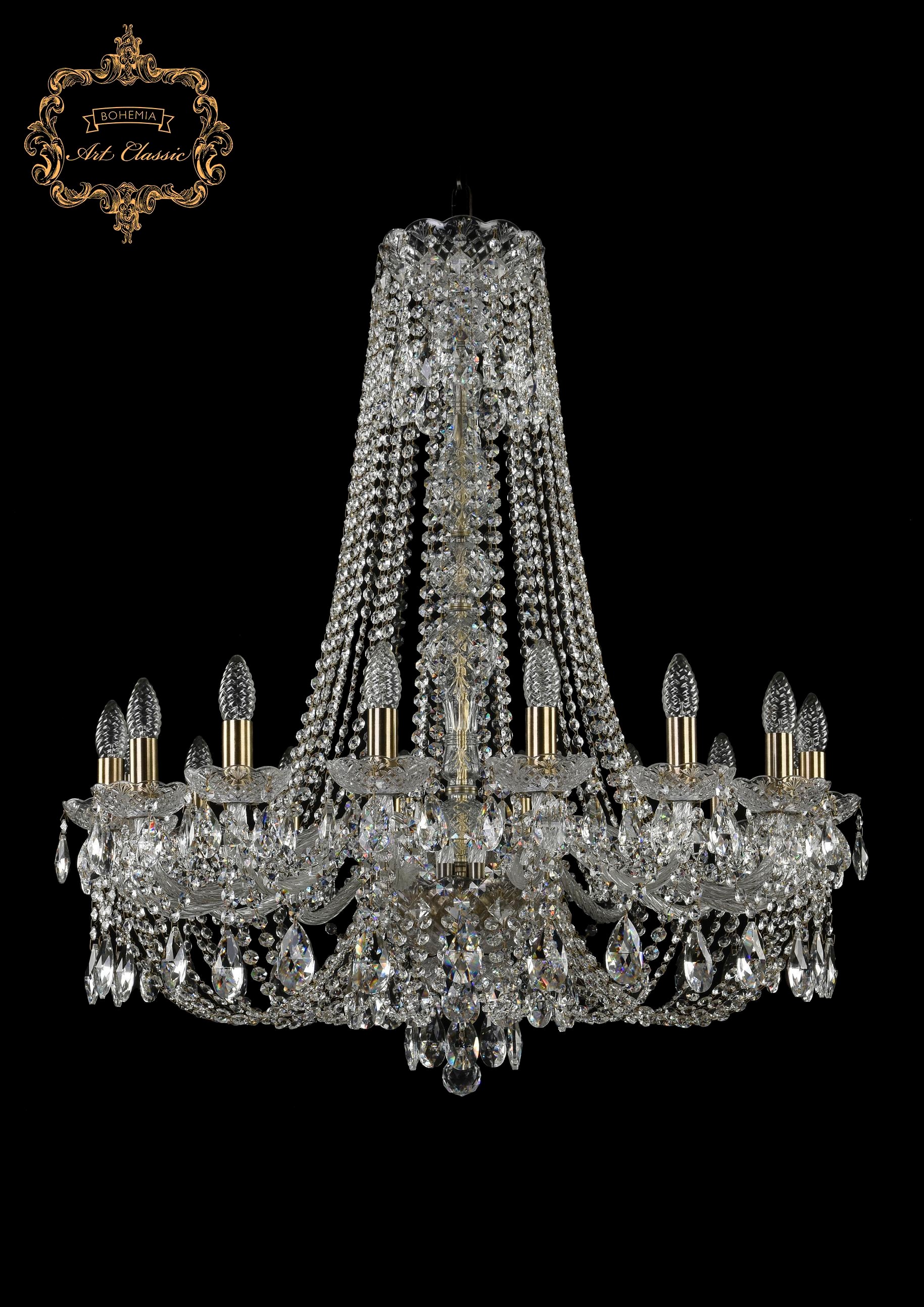 Подвесная хрустальная люстра 11.21 Art Classic 11.21.16.300.h-91.Br.Sp