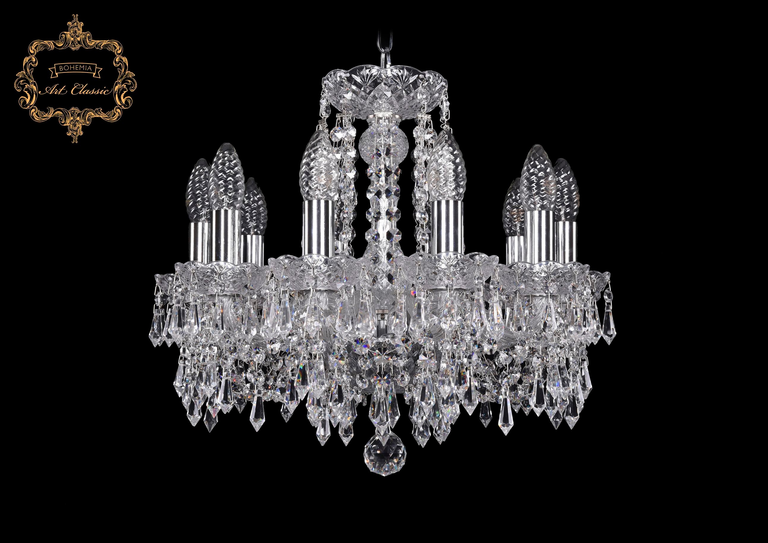Подвесная хрустальная люстра 11.23 Art Classic 11.23.10.141.Cr.Dr