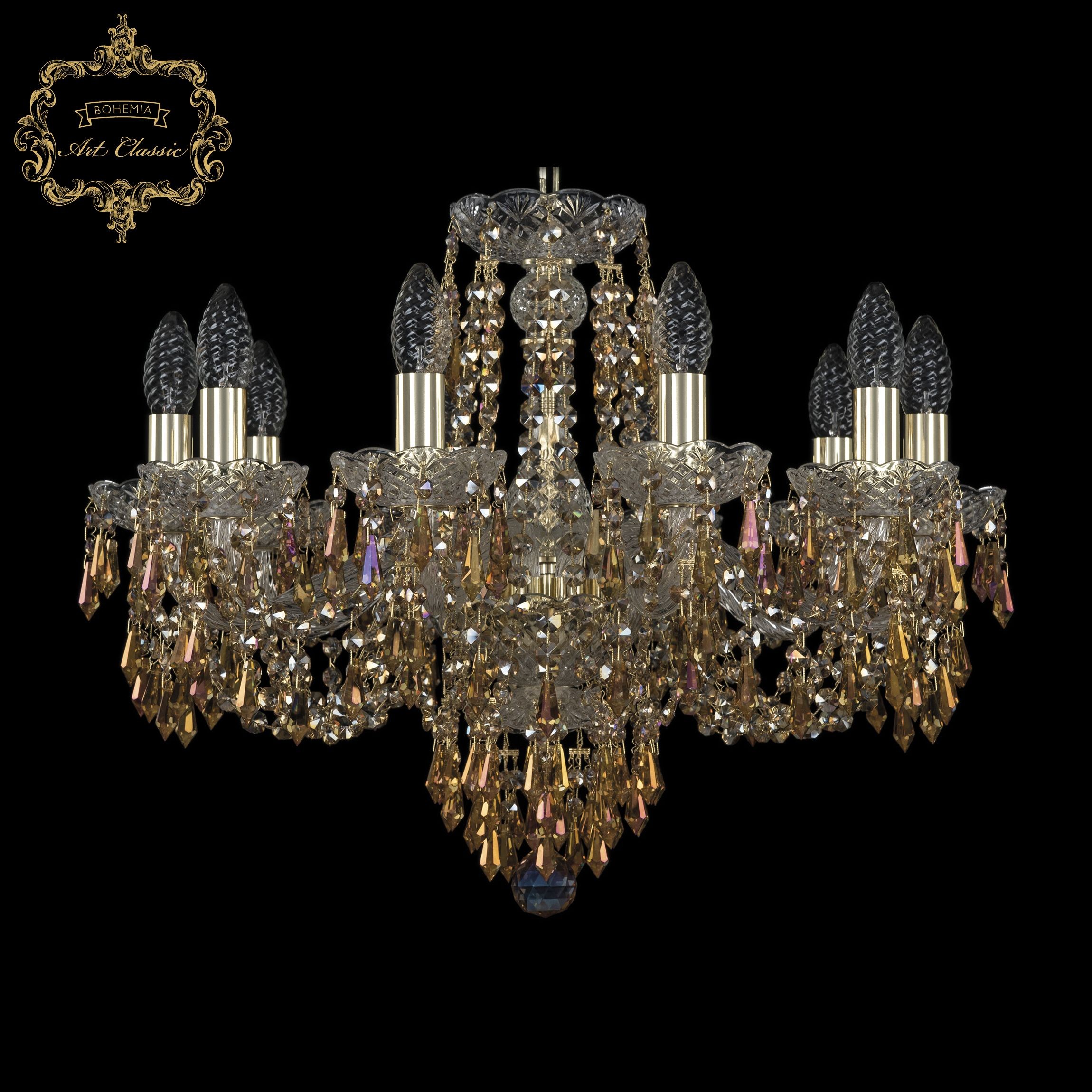 Подвесная хрустальная люстра 11.23 Art Classic 11.23.10.200.Gd.Dr.R777