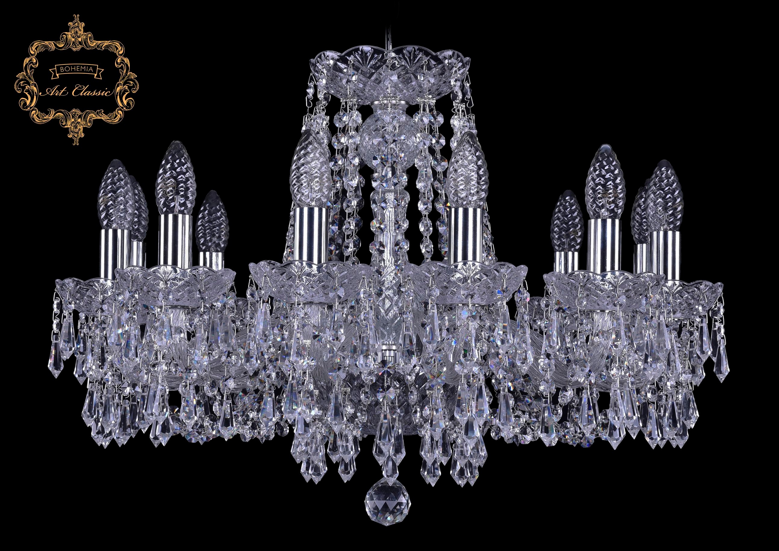 Подвесная хрустальная люстра 11.23 Art Classic 11.23.12.200.Cr.Dr