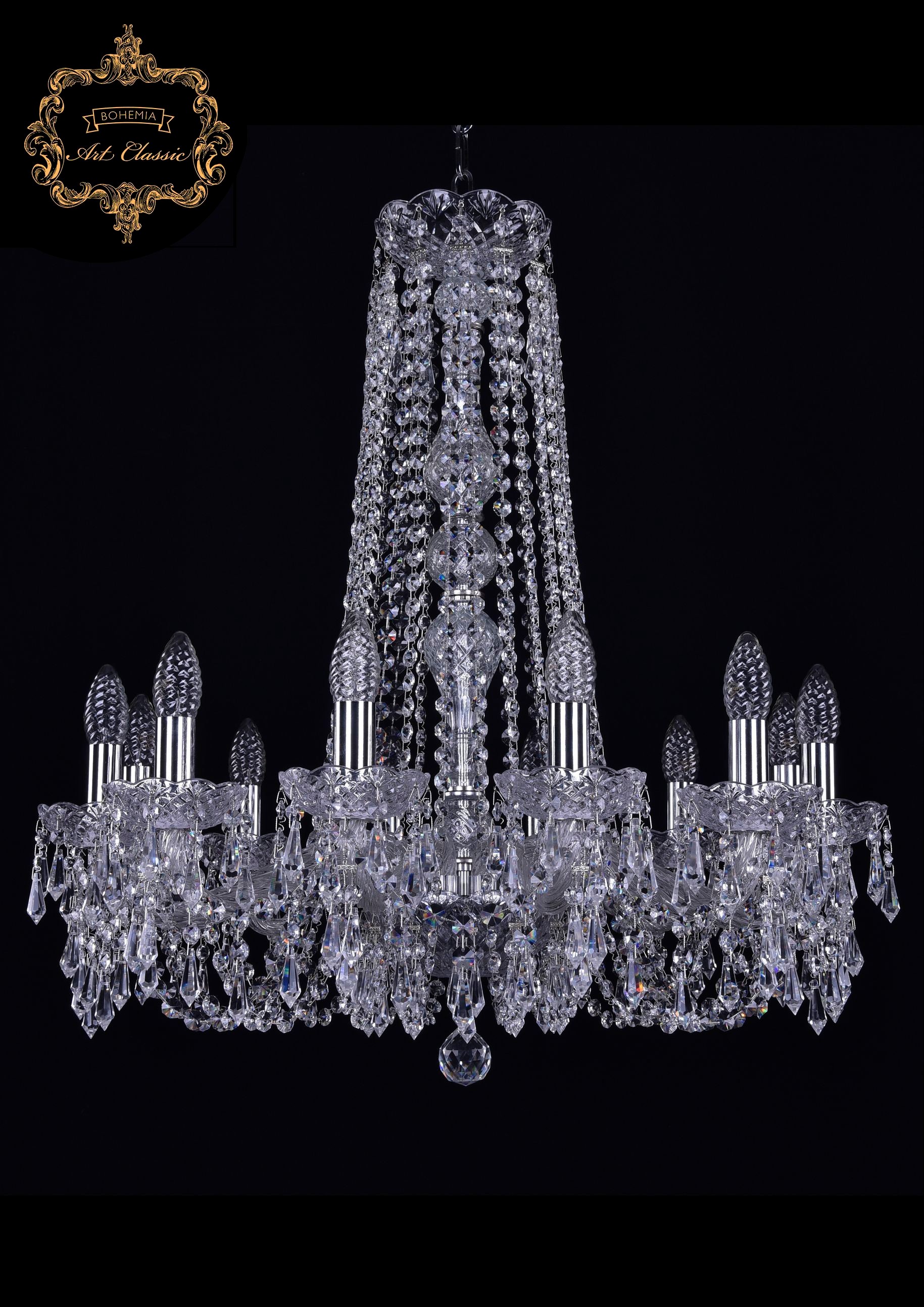 Подвесная хрустальная люстра 11.23 Art Classic 11.23.12.220.h-70.Cr.Dr