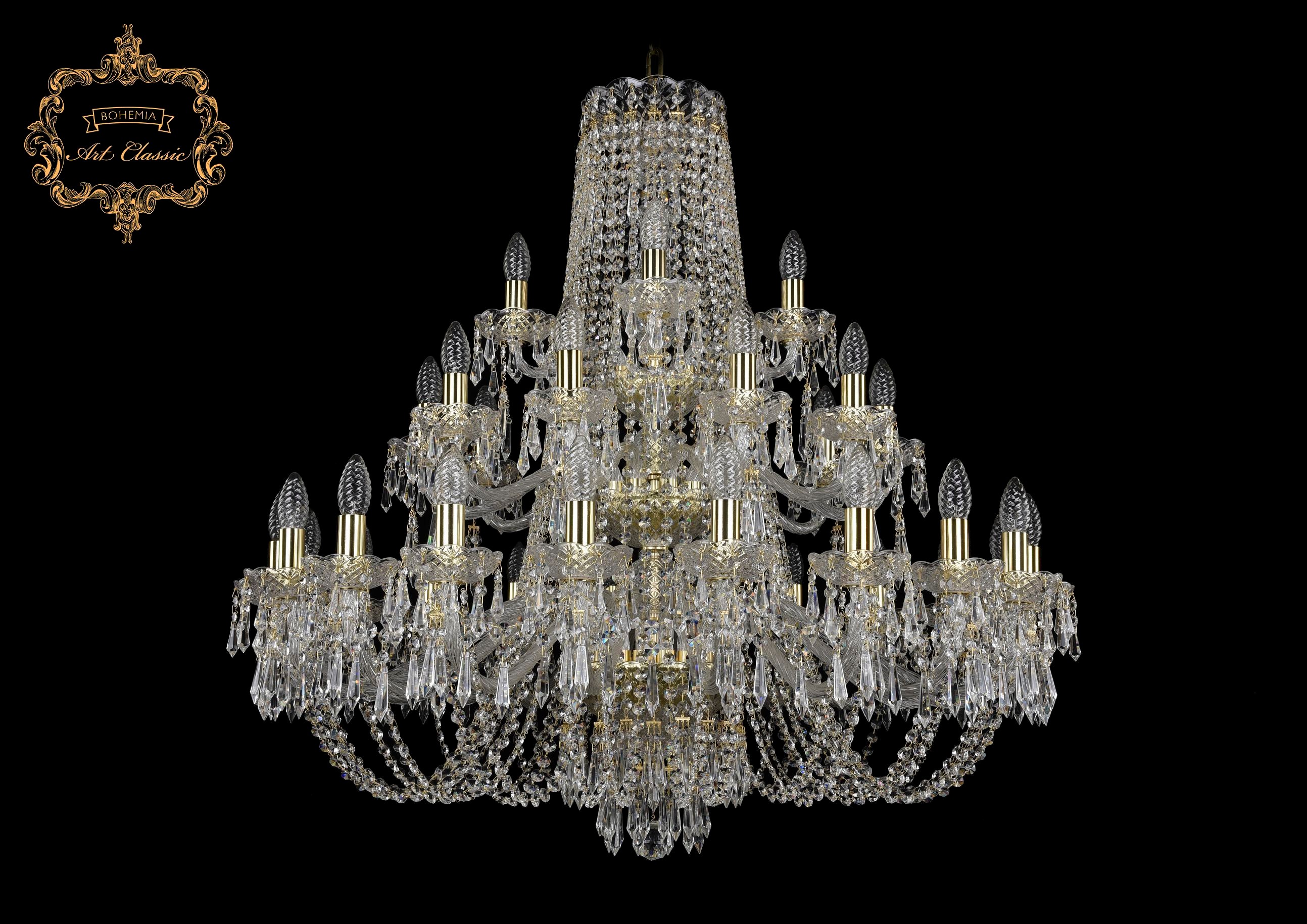 Подвесная хрустальная люстра 11.23 Art Classic 11.23.20+10+5.360.3d.Gd.Dr