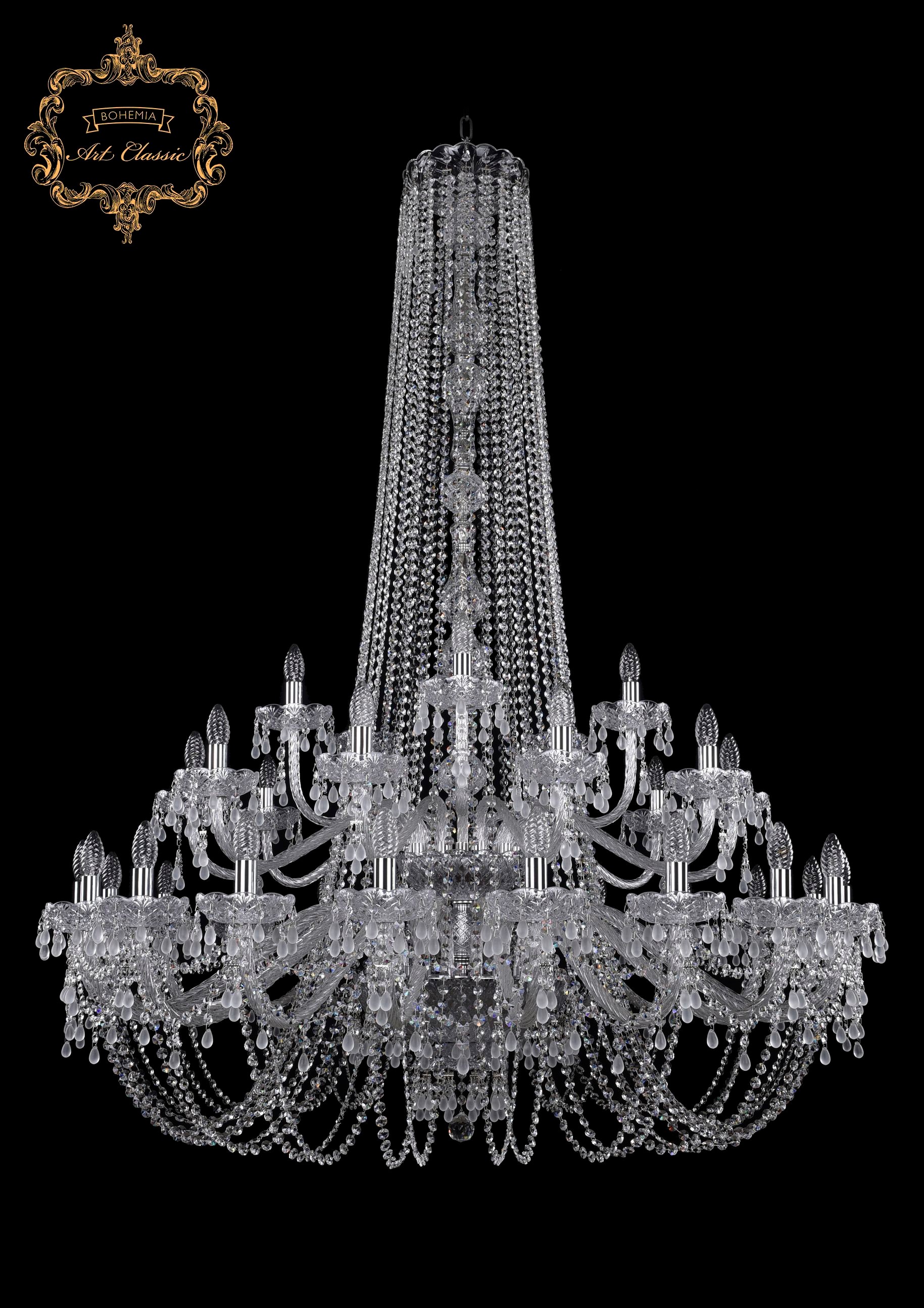 Подвесная хрустальная люстра 11.24 Art Classic 11.24.20+10+5.460.2d.h-166.Cr.V0300