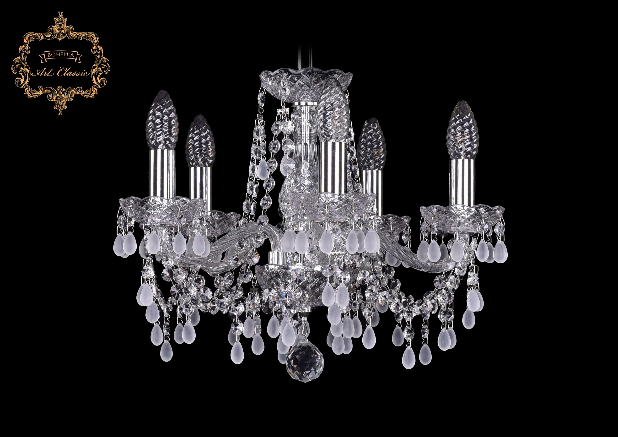 Подвесная хрустальная люстра 11.24 Art Classic 11.24.5.141.Cr.V0300