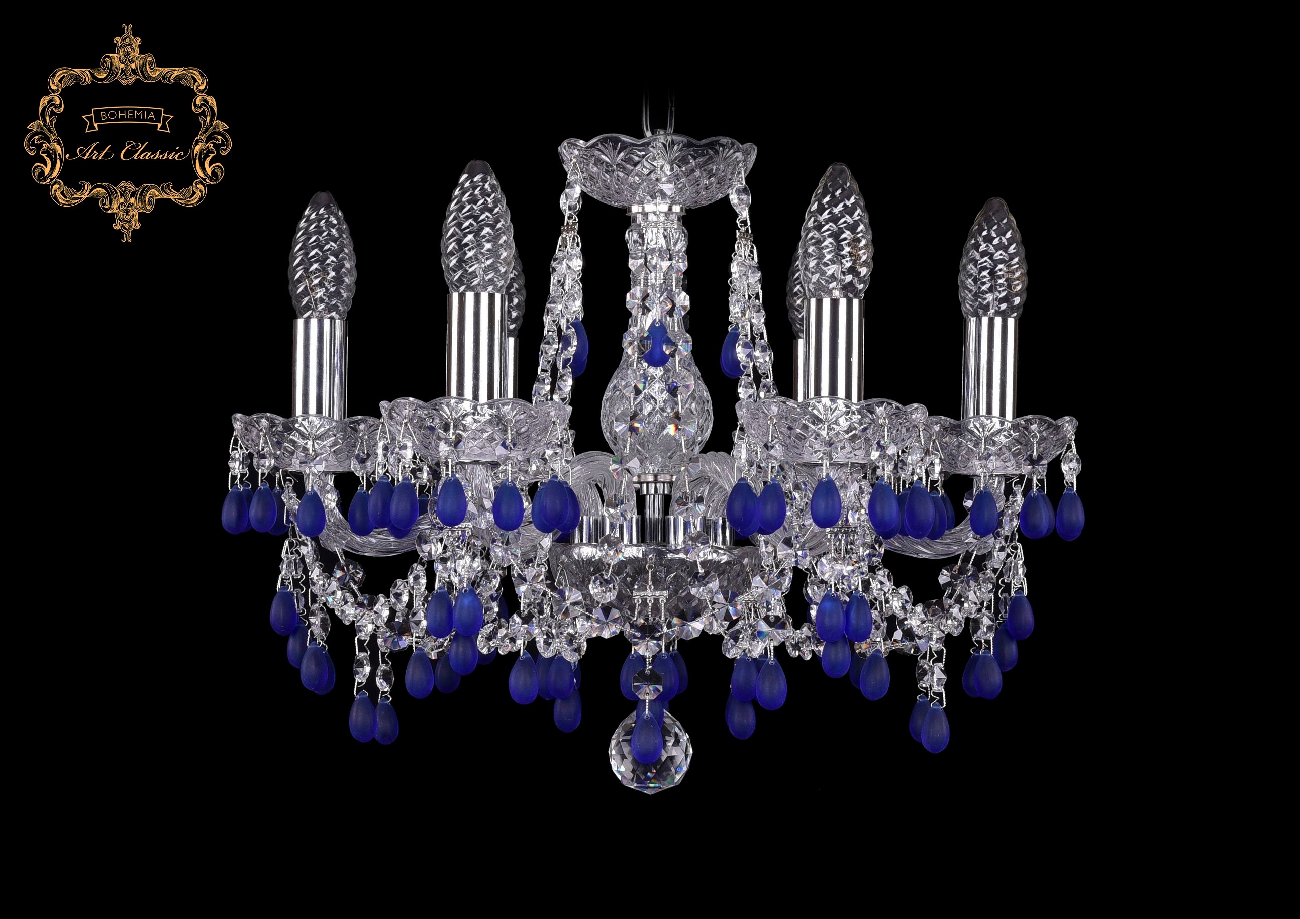 Подвесная хрустальная люстра 11.24 Art Classic 11.24.6.141.Cr.V3001