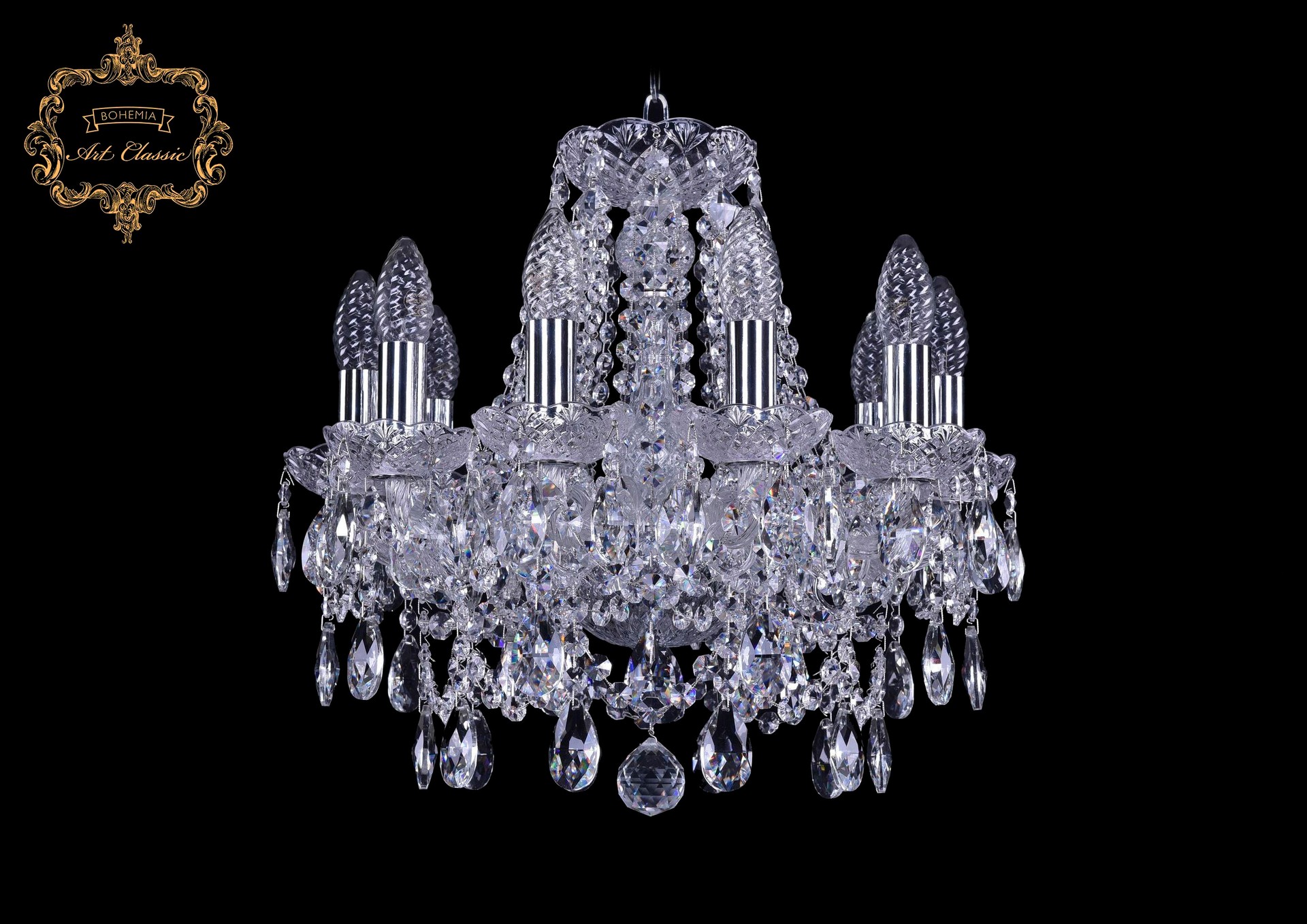Подвесная хрустальная люстра 11.25 Art Classic 11.25.10.141.Cr.Sp