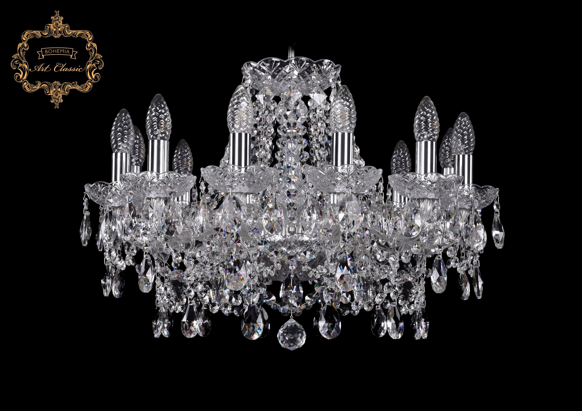 Подвесная хрустальная люстра 11.25 Art Classic 11.25.12.200.Cr.Sp