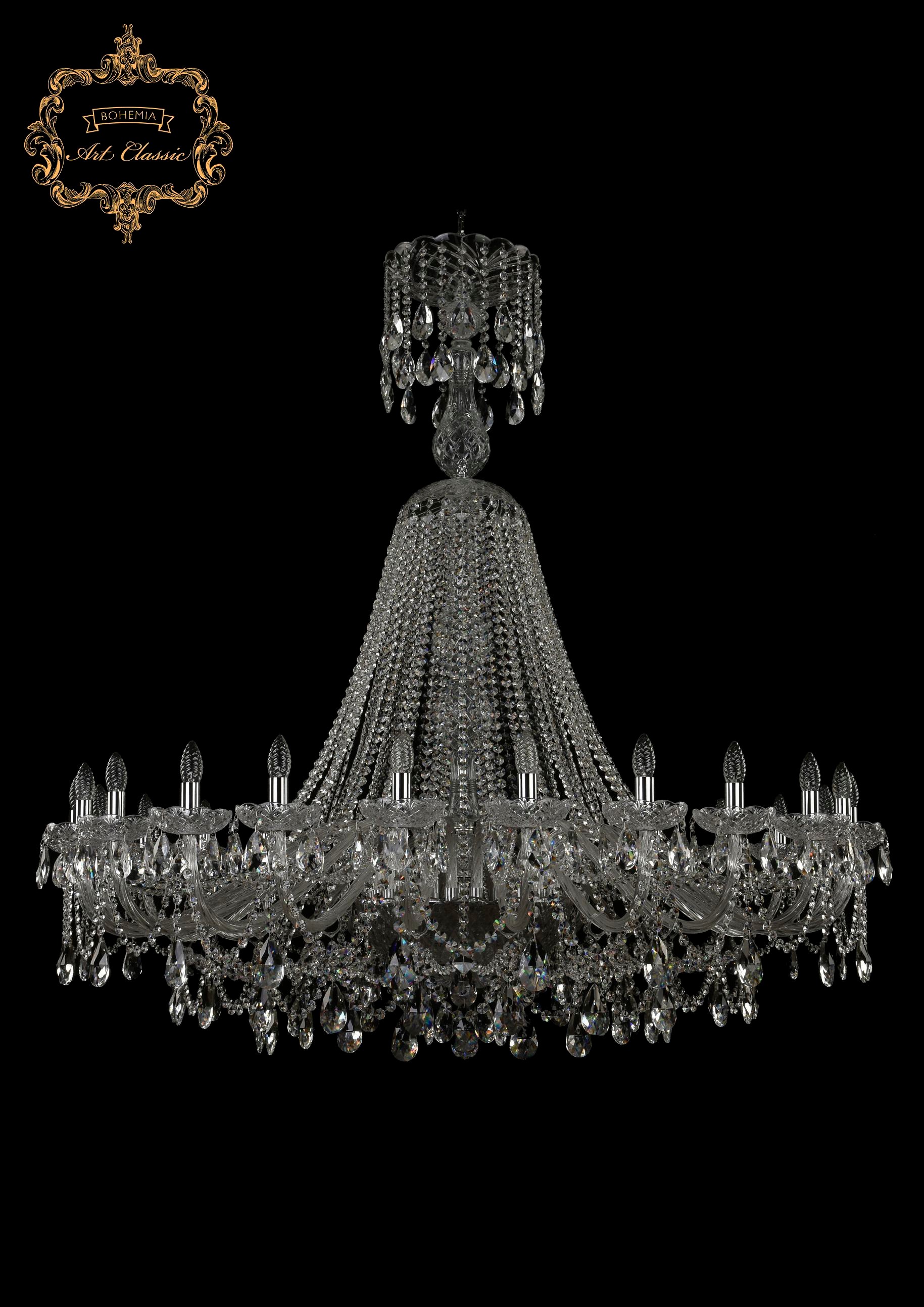 Подвесная хрустальная люстра 11.25 Art Classic 11.25.24.530.XL-151.Cr.Sp