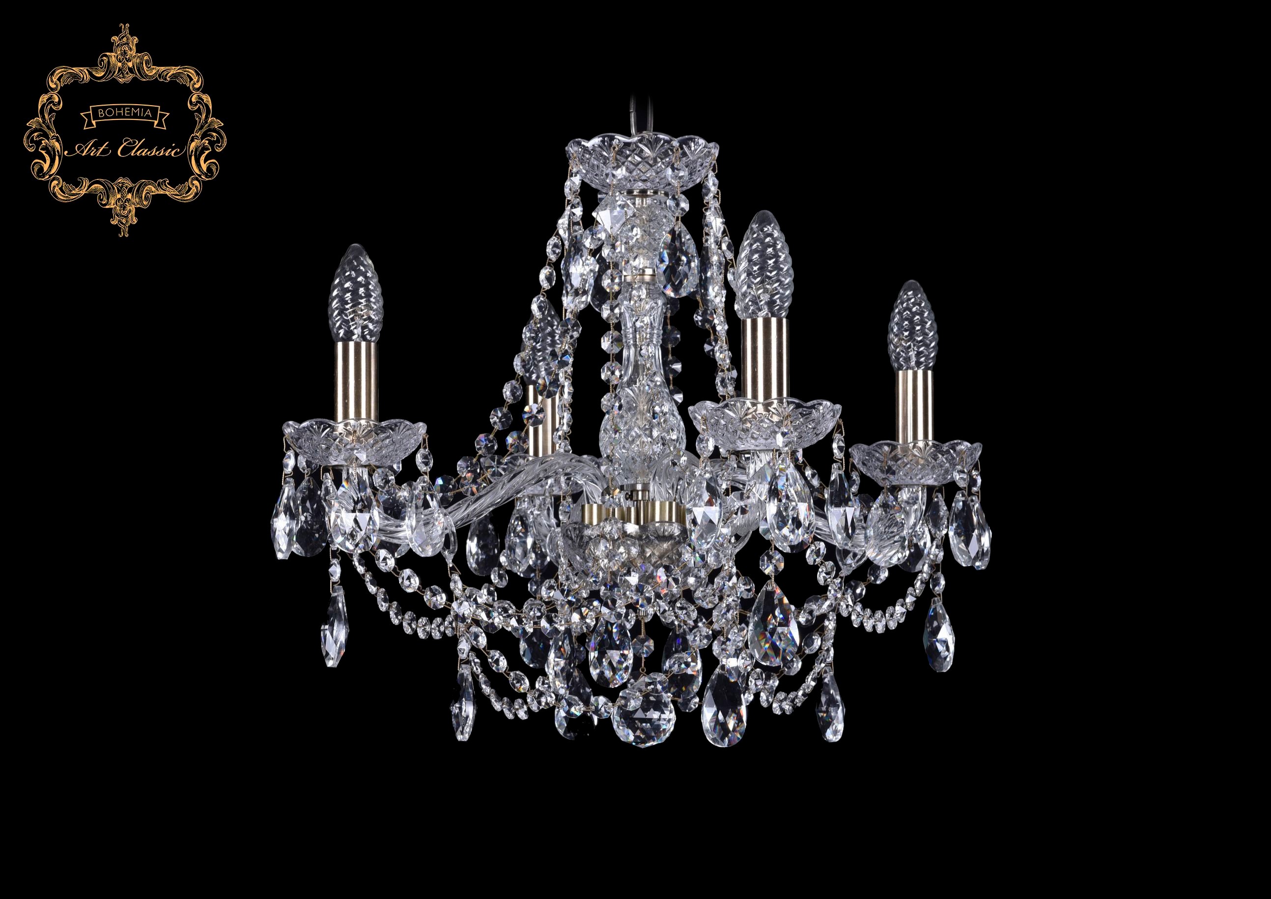 Подвесная хрустальная люстра 11.25 Art Classic 11.25.4.165.Br.Sp