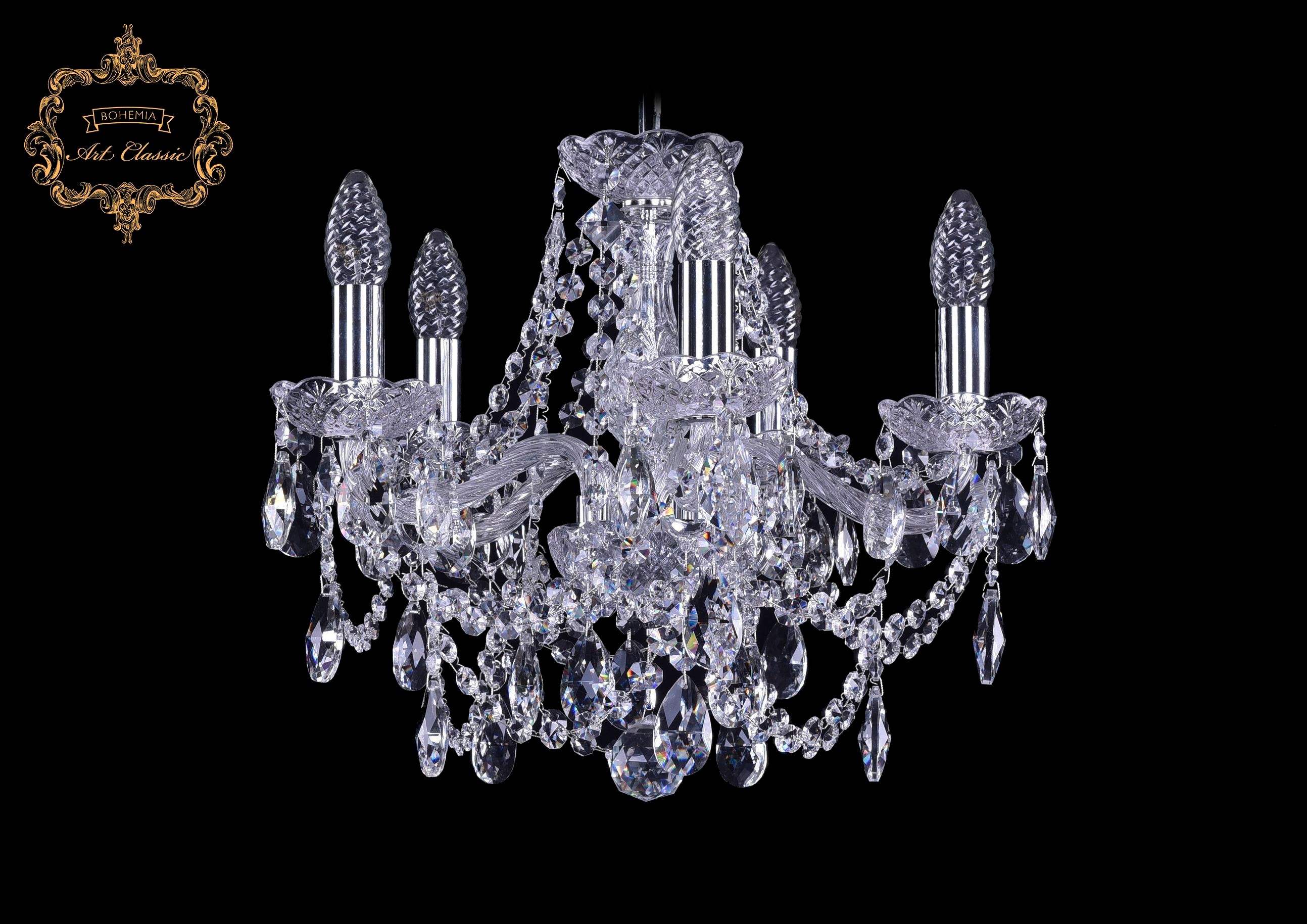 Подвесная хрустальная люстра 11.25 Art Classic 11.25.5.141.Cr.Sp