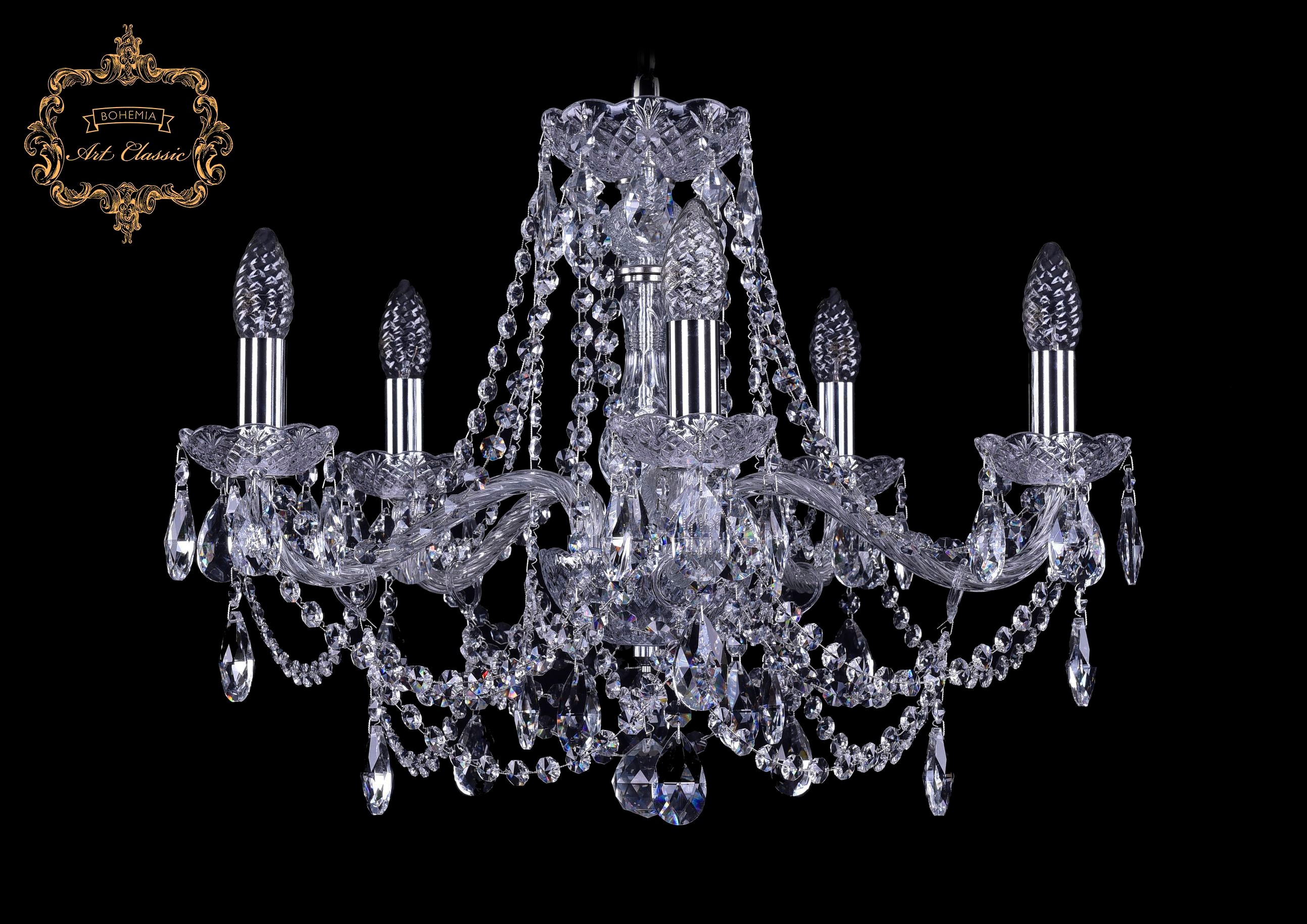Подвесная хрустальная люстра 11.25 Art Classic 11.25.5.200.Cr.Sp