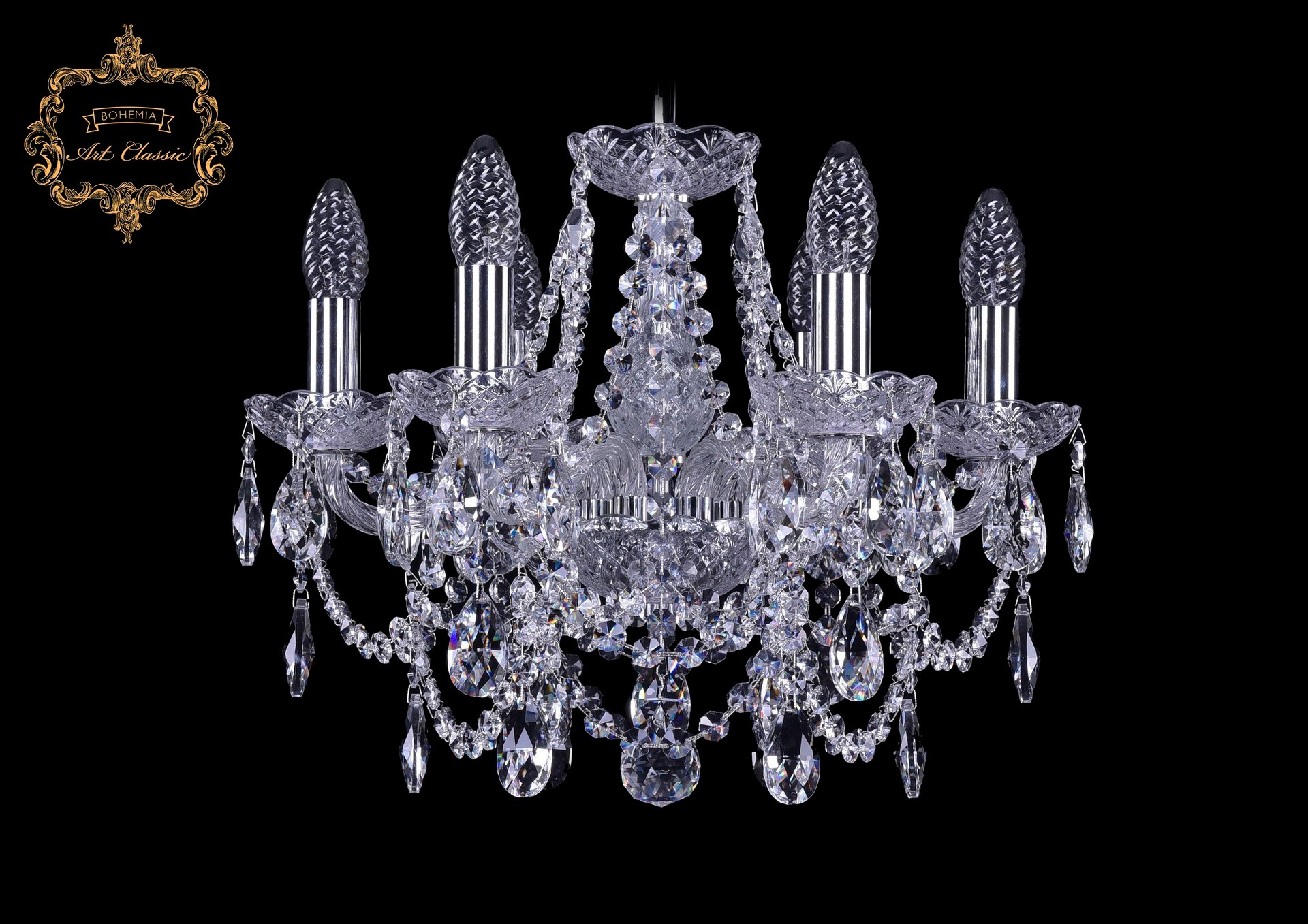 Подвесная хрустальная люстра 11.25 Art Classic 11.25.6.141.Cr.Sp