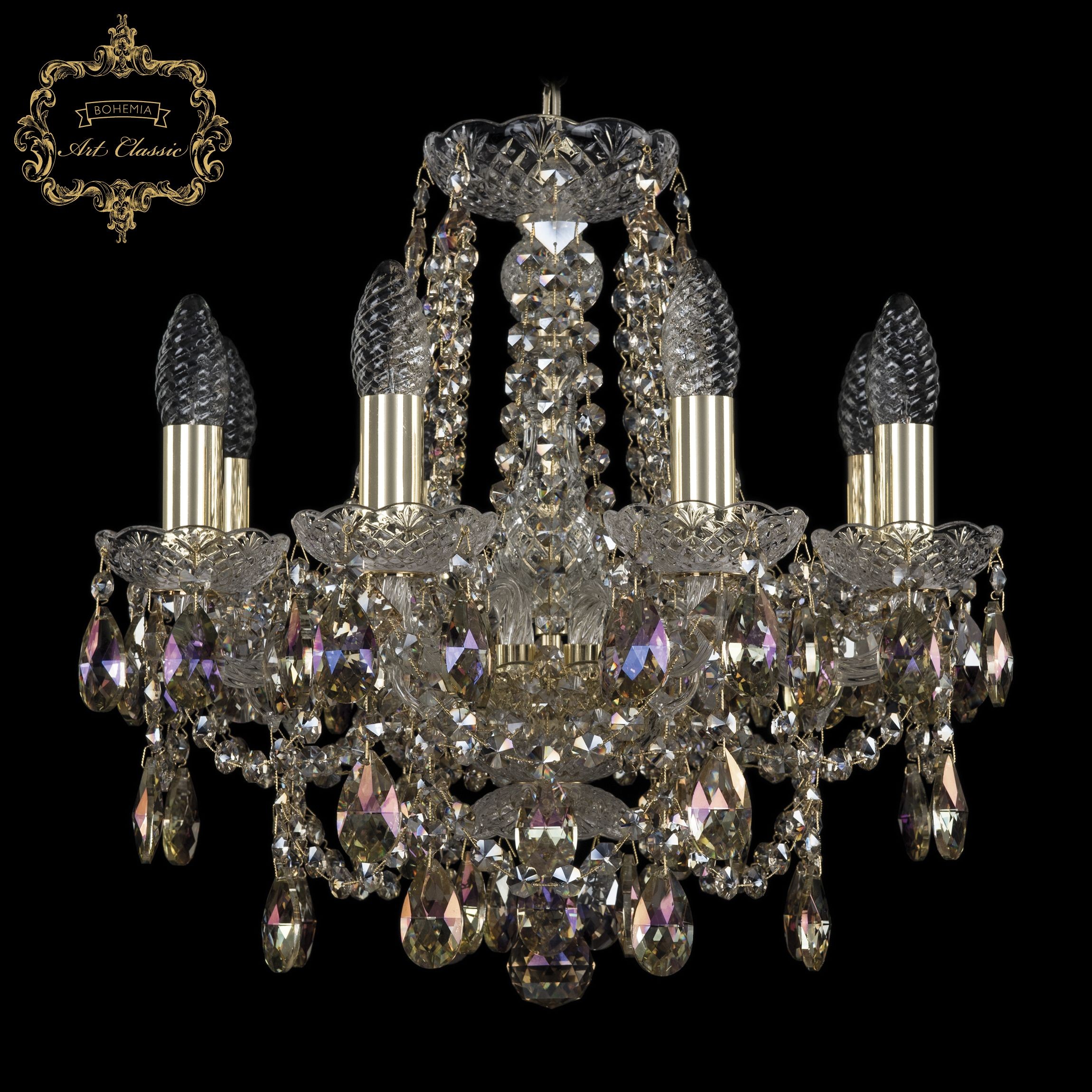 Подвесная хрустальная люстра 11.25 Art Classic 11.25.8.141.Gd.Sp.R801