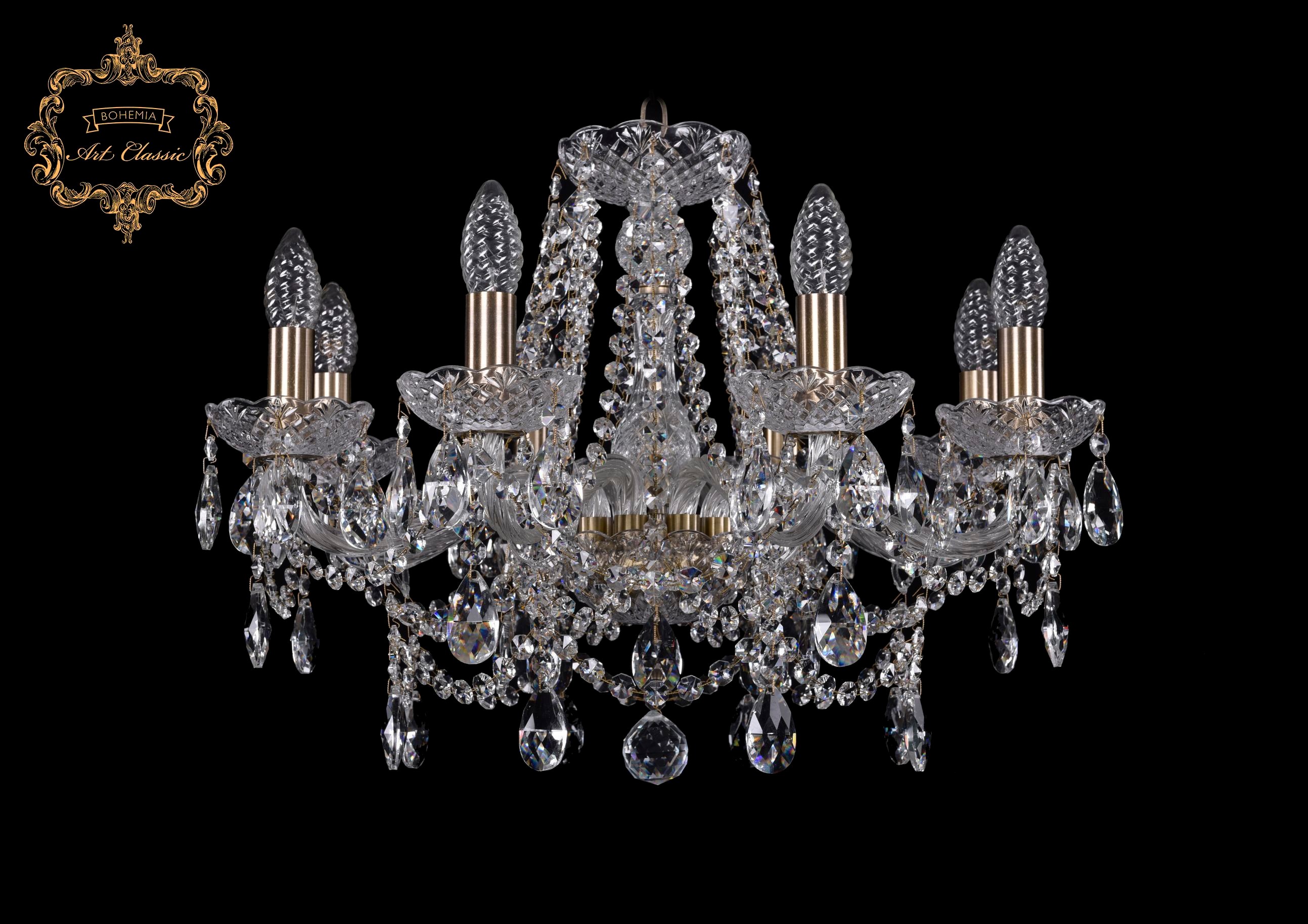 Подвесная хрустальная люстра 11.25 Art Classic 11.25.8.200.Br.Sp