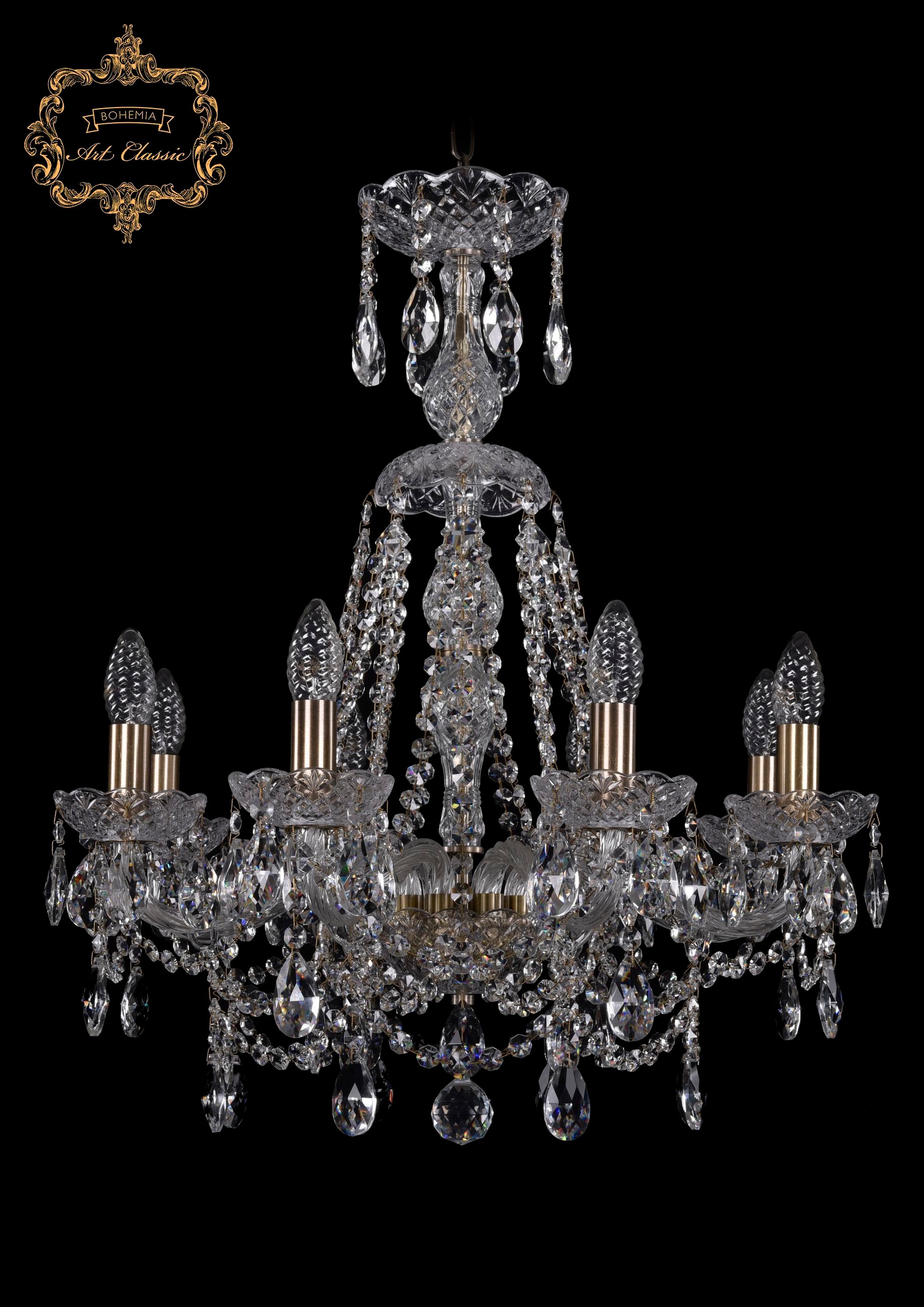 Подвесная хрустальная люстра 11.25 Art Classic 11.25.8.200.XL-68.Br.Sp
