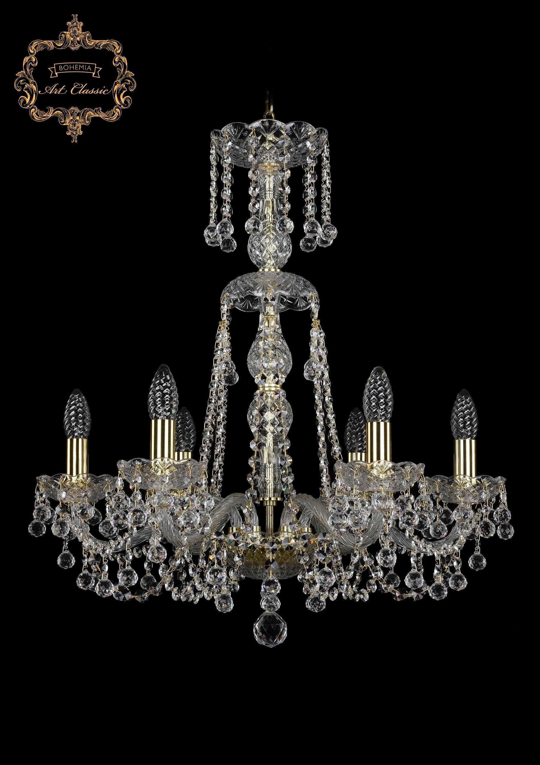 Подвесная хрустальная люстра 11.26 Art Classic 11.26.6.200.XL-65.Gd.B