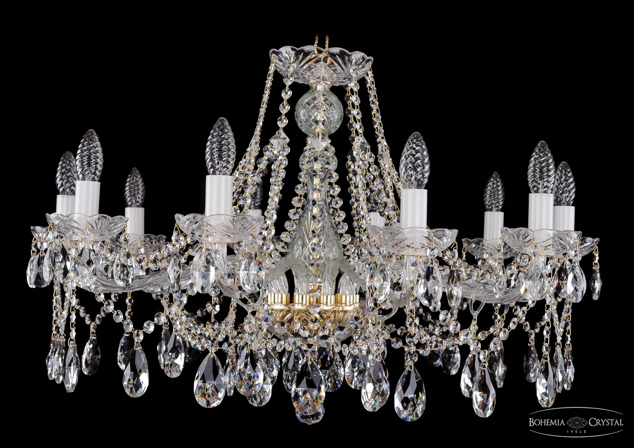 Подвесная хрустальная люстра 1413 Bohemia 1413/10/300 G