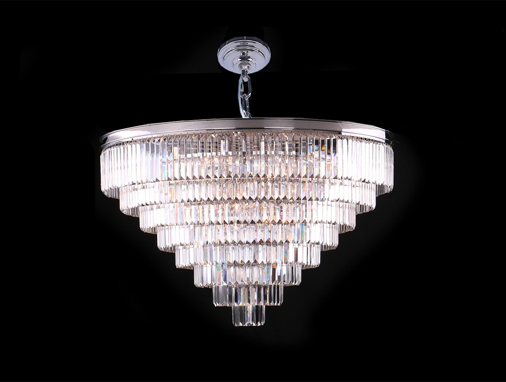 Подвесная хрустальная люстра 31100 Newport 31127/S nickel