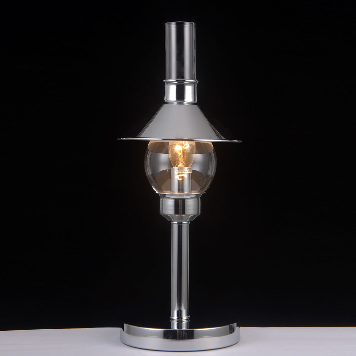 Настольная керосиновая лампа Alabarda ALABARDA 75055/1T CHROME Natali Kovaltseva