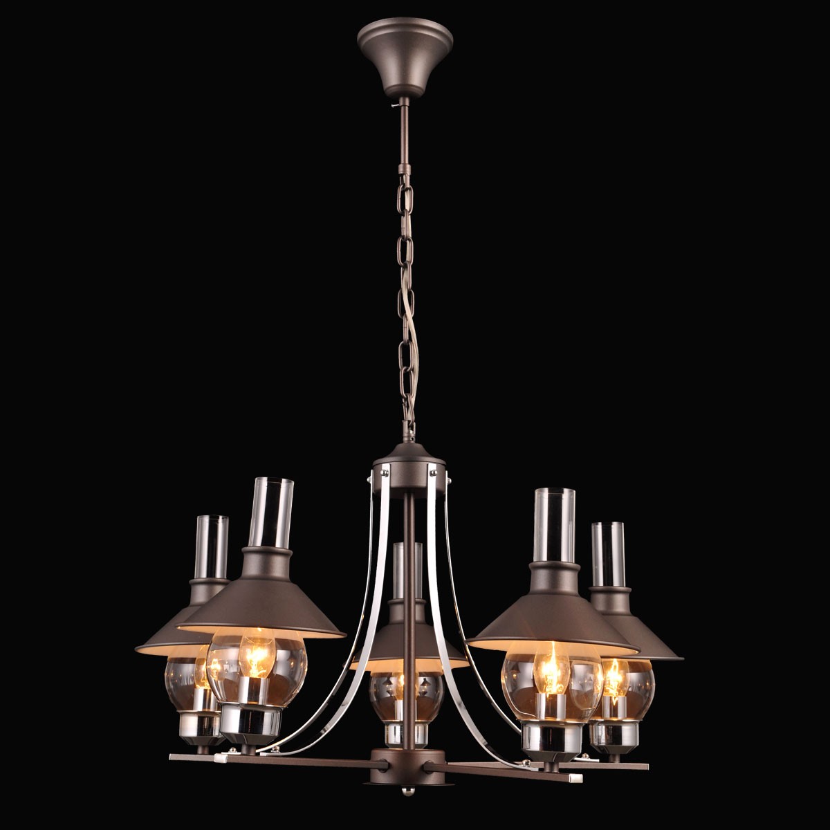 Люстра керосиновая лампа Alabarda ALABARDA 75117-5C ANTIQUE GRAY Natali Kovaltseva