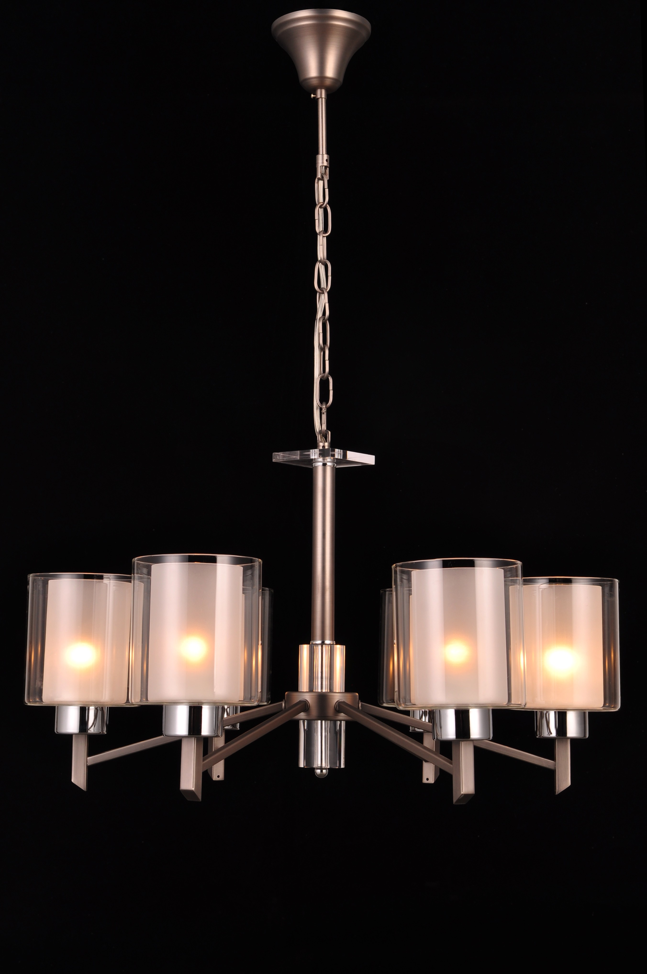 Подвесная люстра Natali Kovaltseva Double DOUBLE 81049-6C ANTIQUE SILVER