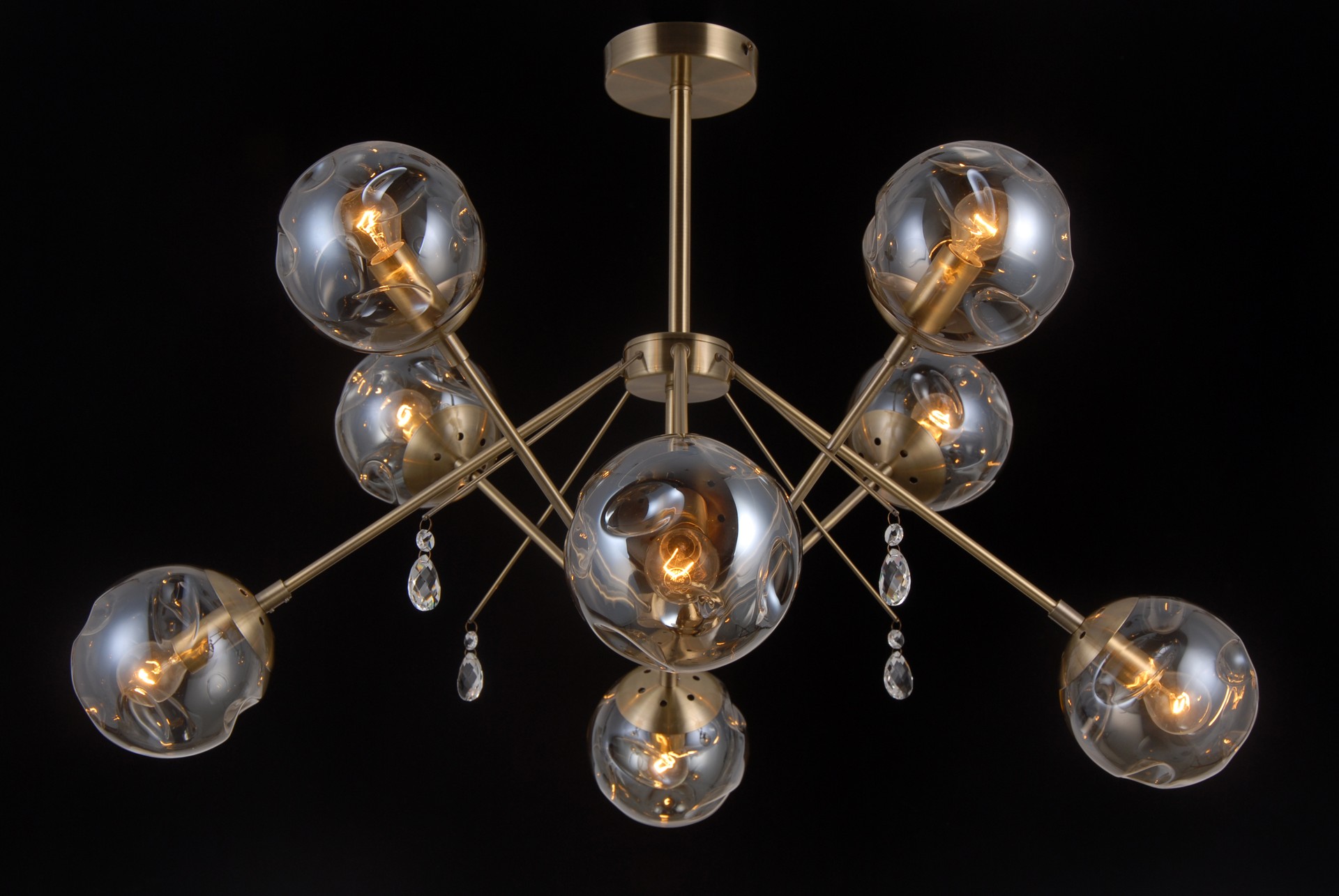 Потолочная люстра Natali Kovaltseva Molecule MOLECULE 81045-8C ANTIQUE BRASS