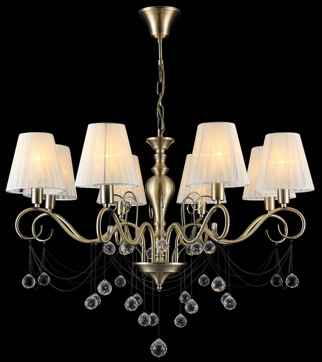 Подвесная люстра Natali Kovaltseva Monza MONZA I 70075-8C ANTIQUE