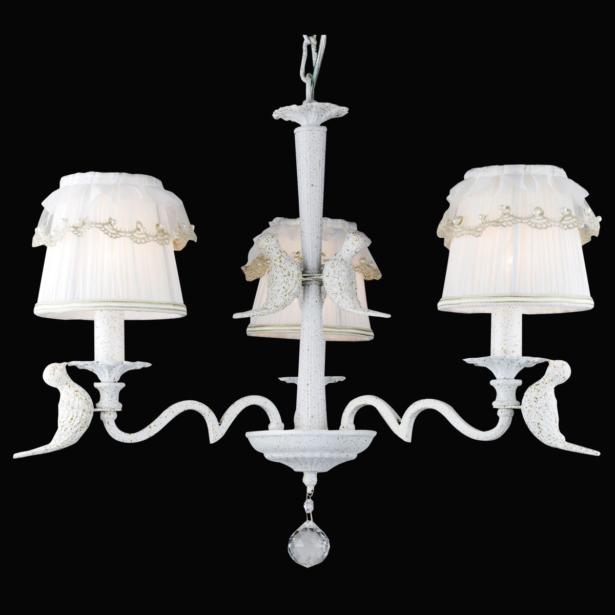 Люстра с птичками Oriole ORIOLE 70011-3C WHITE GOLD Natali Kovaltseva