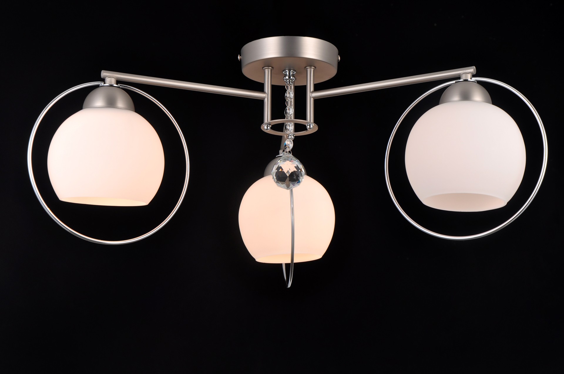 Потолочная люстра Natali Kovaltseva Sphere SPHERE II 81051-3C SATIN NICKEL