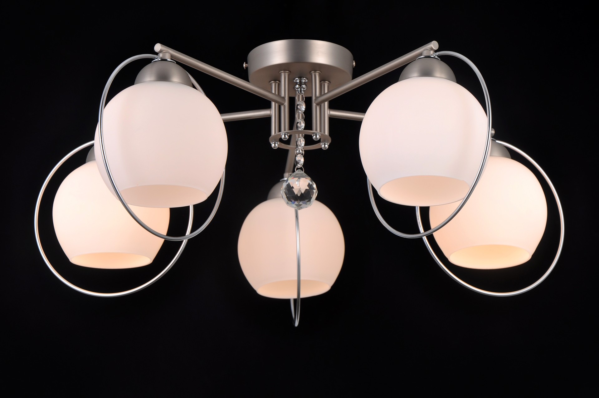 Потолочная люстра Natali Kovaltseva Sphere SPHERE II 81051-5C SATIN NICKEL