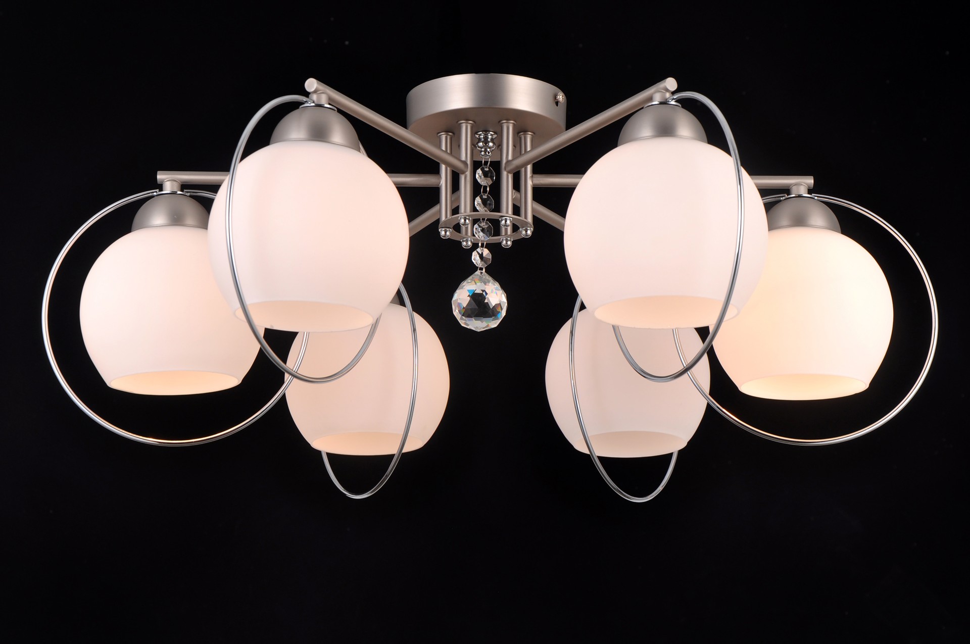 Потолочная люстра Natali Kovaltseva Sphere SPHERE II 81051-6C SATIN NICKEL