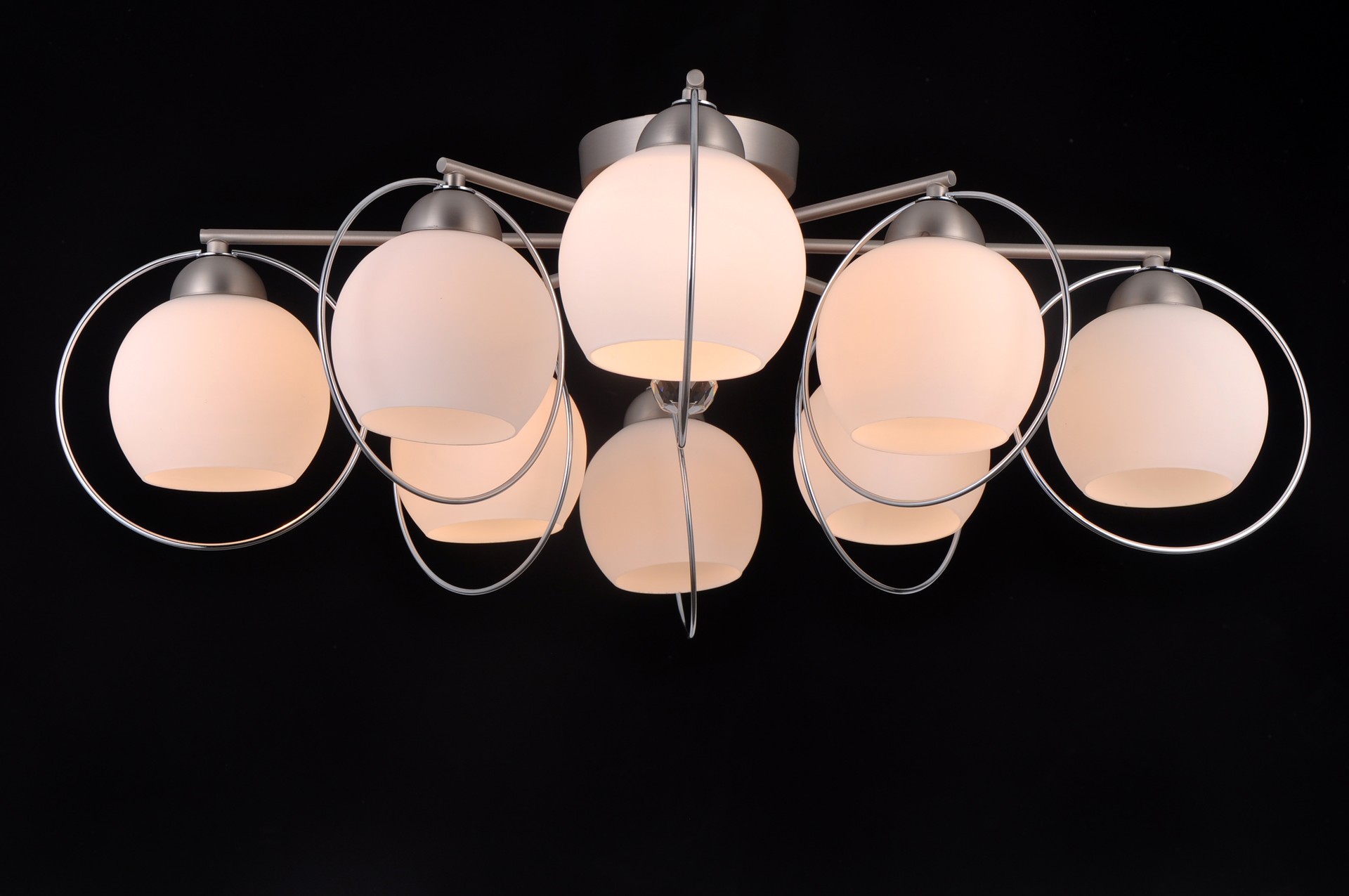 Потолочная люстра Natali Kovaltseva Sphere SPHERE II 81051-8C SATIN NICKEL