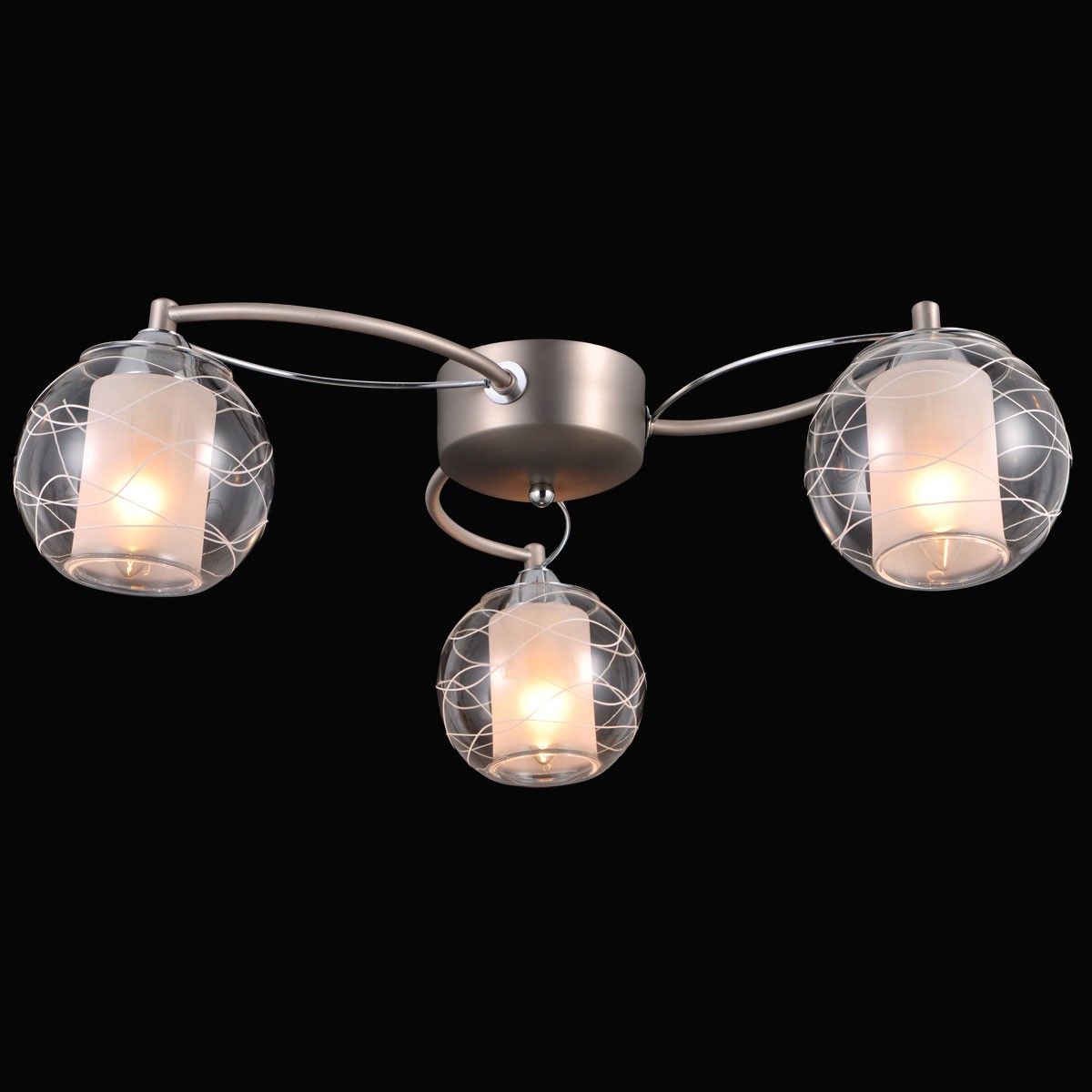 Потолочная люстра Natali Kovaltseva Twin TWIN 75089/3C NICKEL, CHROME