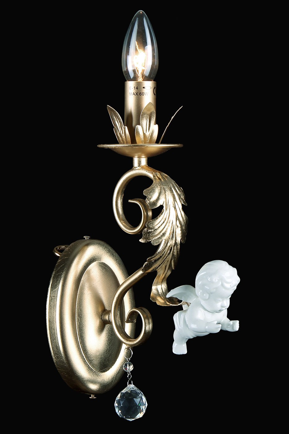 Бра с ангелочками Jennifer Jennifer 10437/1W ANTIQUE, CLEAR Natali Kovaltseva