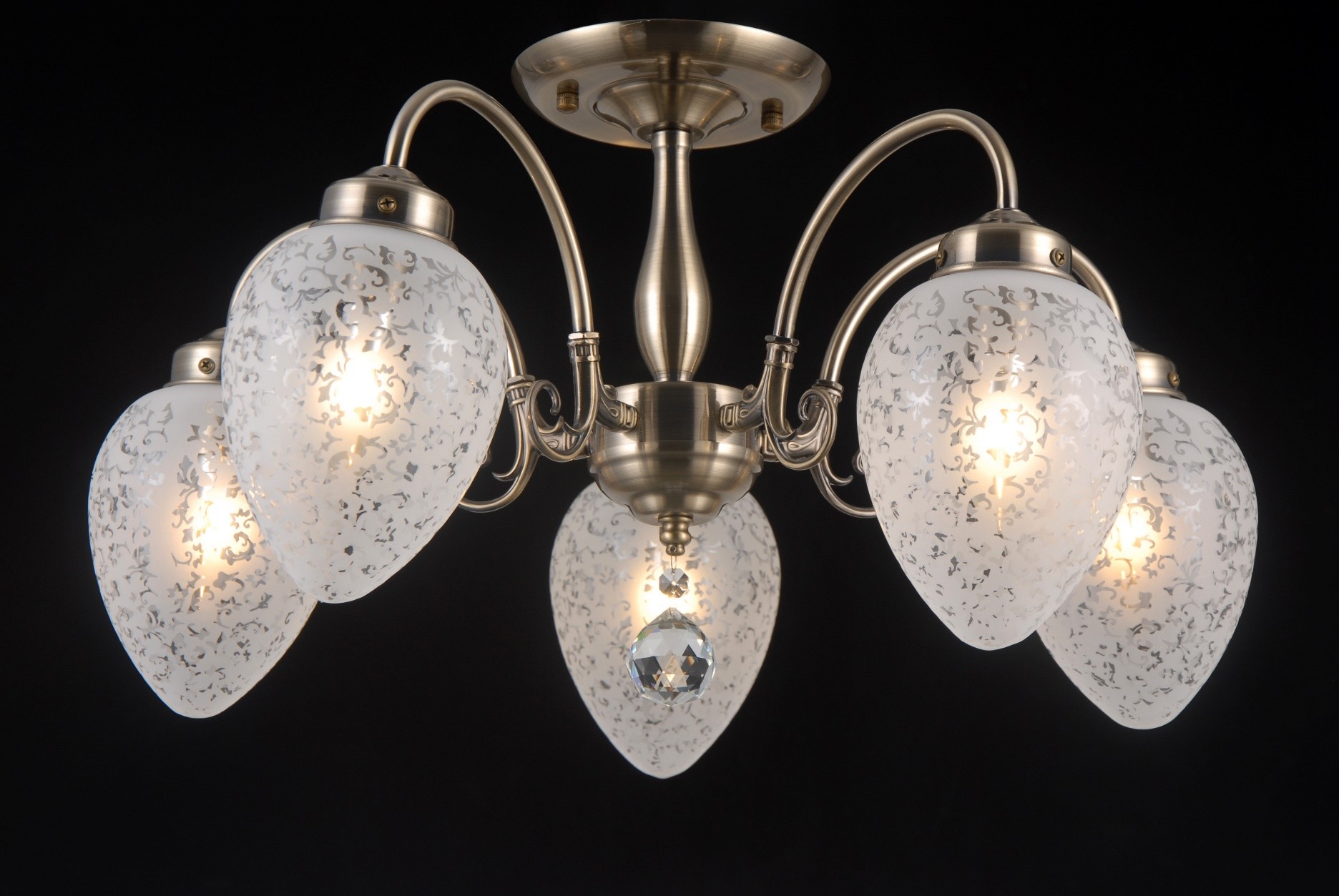 Потолочная люстра Natali Kovaltseva Zaragoza ZARAGOZA 81050-5C ANTIQUE BRASS