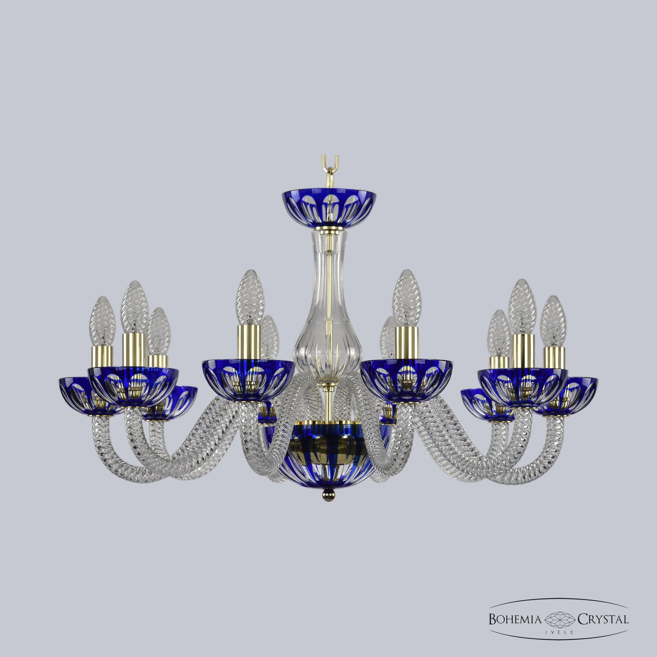 Подвесная люстра Bohemia 1308 1308/10/240 G Cl/Clear-Blue/H-1H