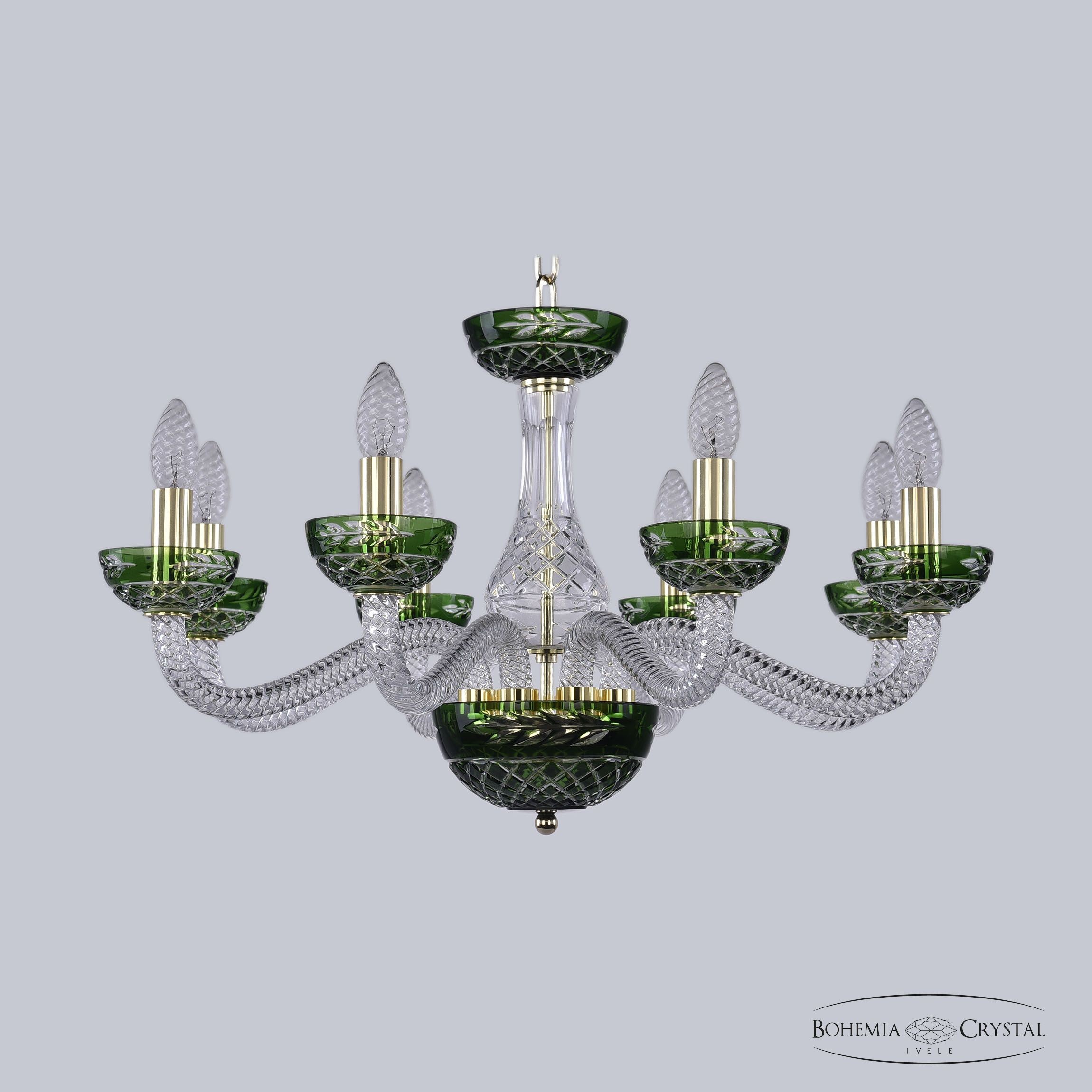 Подвесная люстра Bohemia 1309 1309/8/240 G Cl/Clear-Green/H-1J