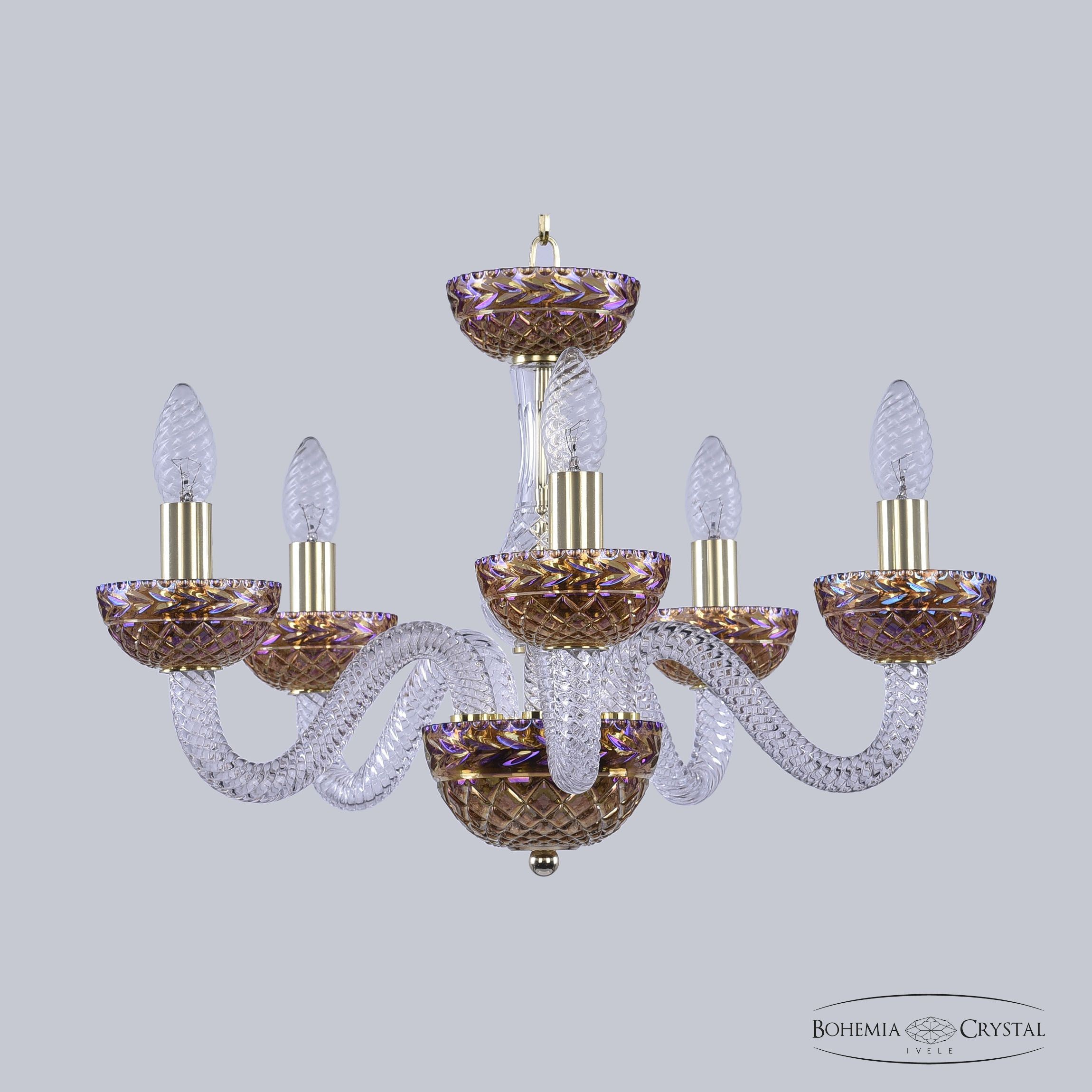 Подвесная люстра Bohemia 1310 1310/5/165 G Cl/Shampan/M-1F