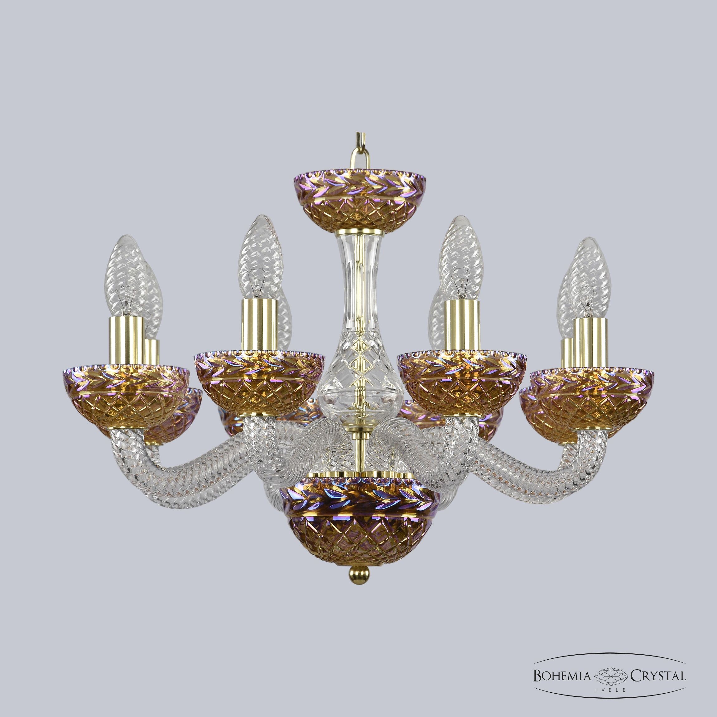 Подвесная люстра Bohemia 1311 1311/8/165 G Cl/Shampan/M-1F