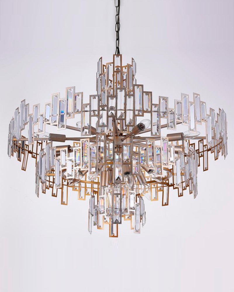 Подвесная хрустальная люстра Элиан Lumien Hall 0002/20PR-SRGD