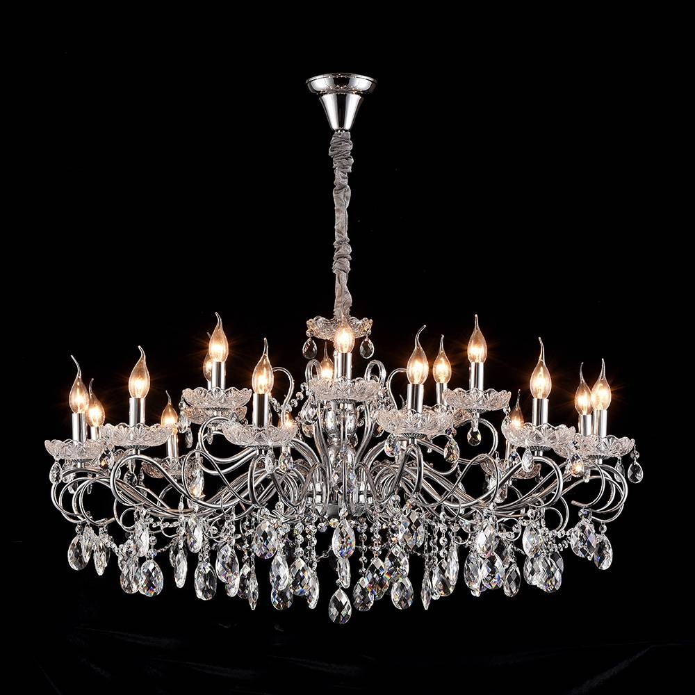 Подвесная хрустальная люстра Юнона Lumien Hall 0016/18P-CR