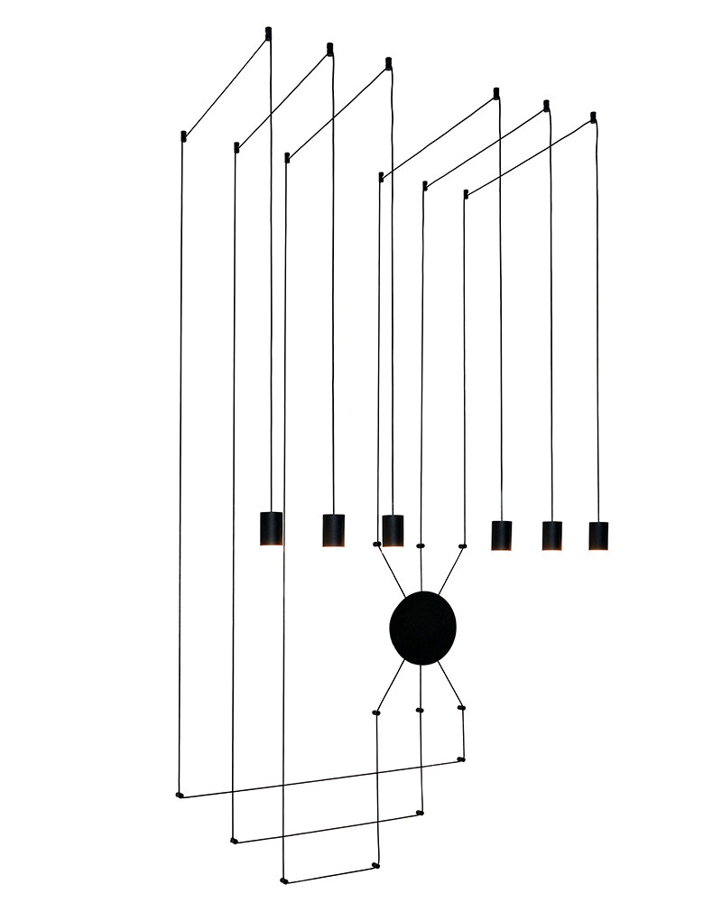 Светильник в форме паука Керро 8003/6P-BK Lumien Hall