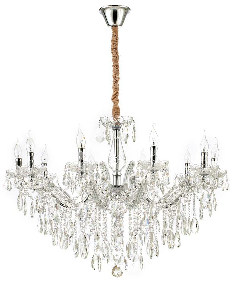 Подвесная хрустальная люстра Лавена Lumien Hall 0026/10H-CR