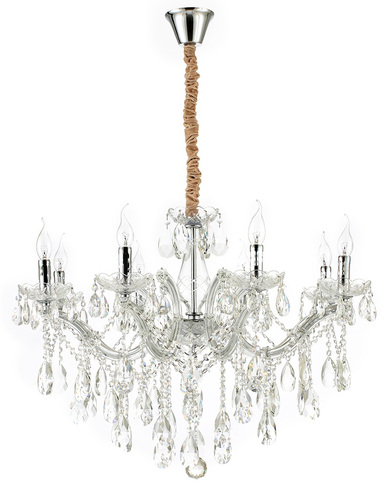 Подвесная хрустальная люстра Лавена Lumien Hall 0026/8H-CR