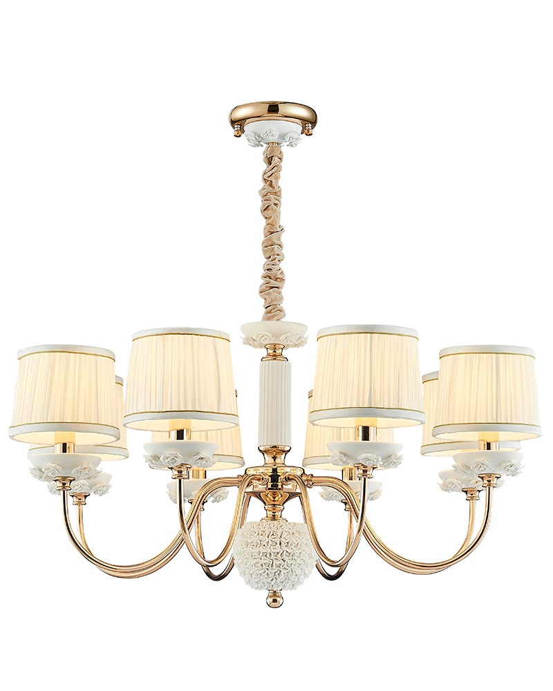 Подвесная люстра Lumien Hall Эрин 1030/8H-GD-WT