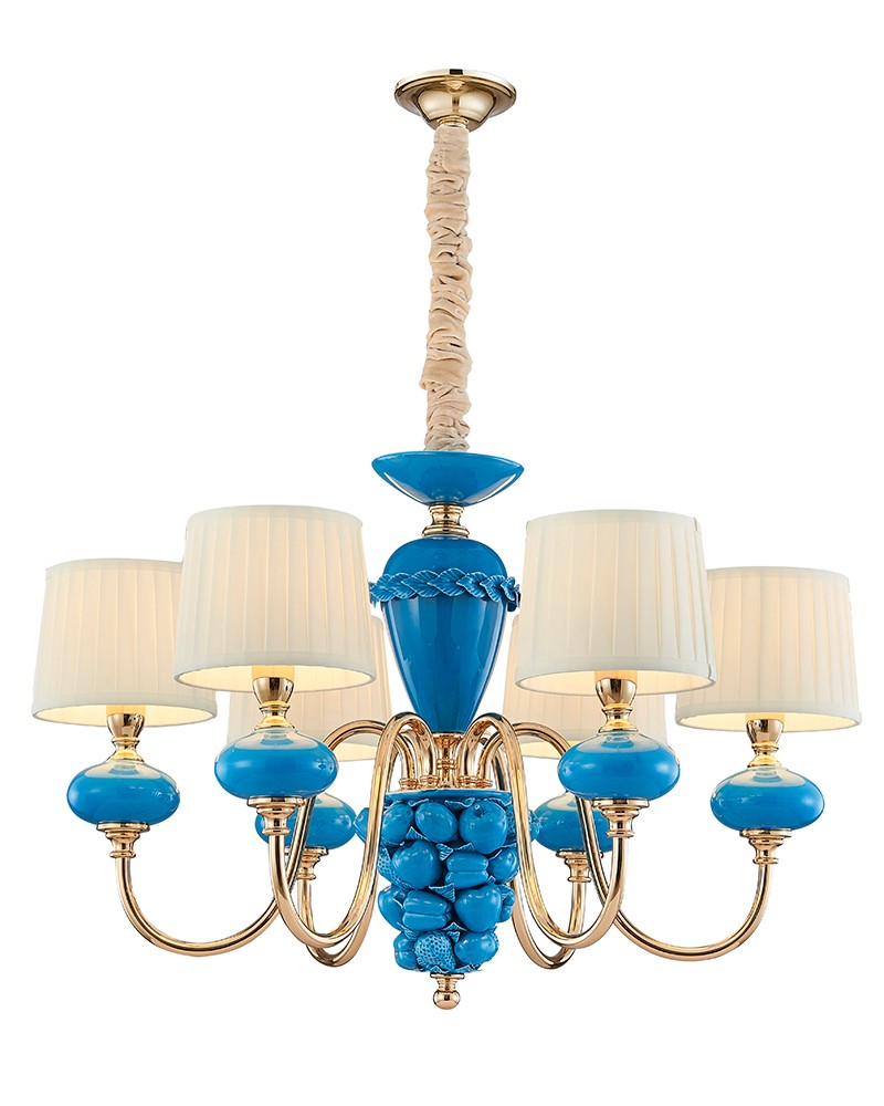 Подвесная люстра Lumien Hall Макей 1031/6H-GD-PBL-WT