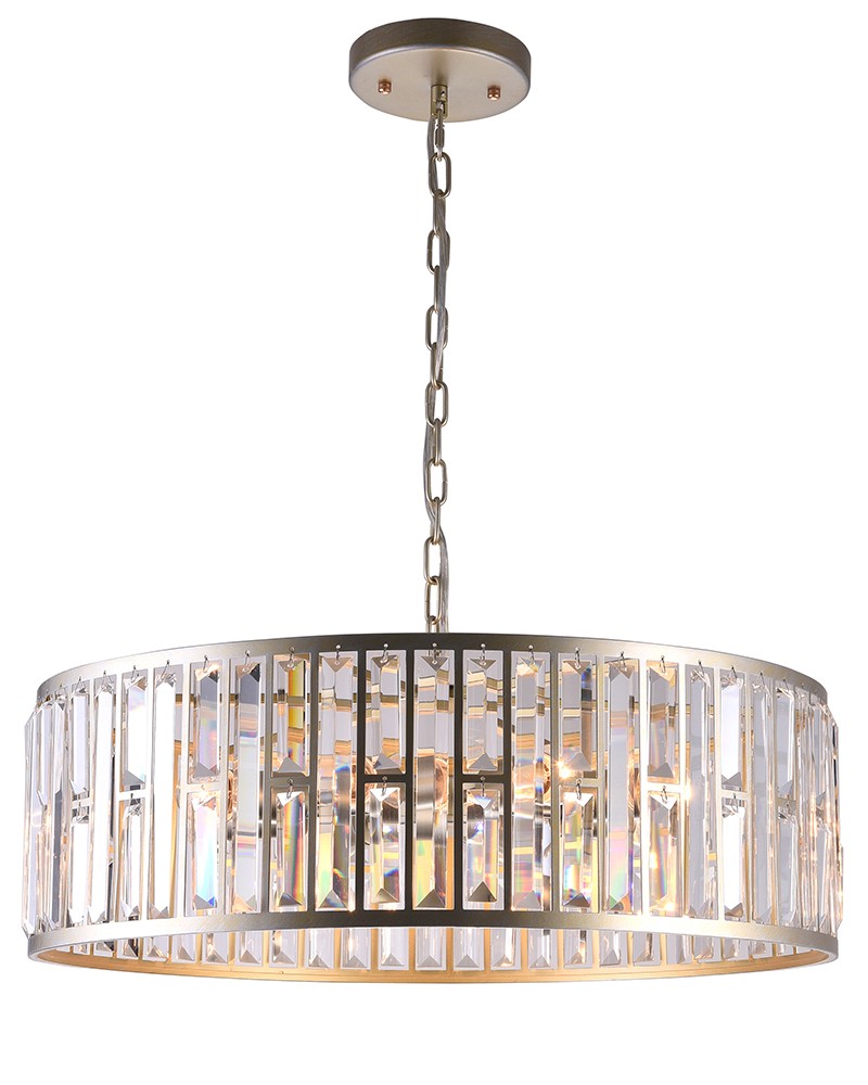 Подвесная хрустальная люстра Кароль Lumien Hall 0003/8P-SRGD-CL